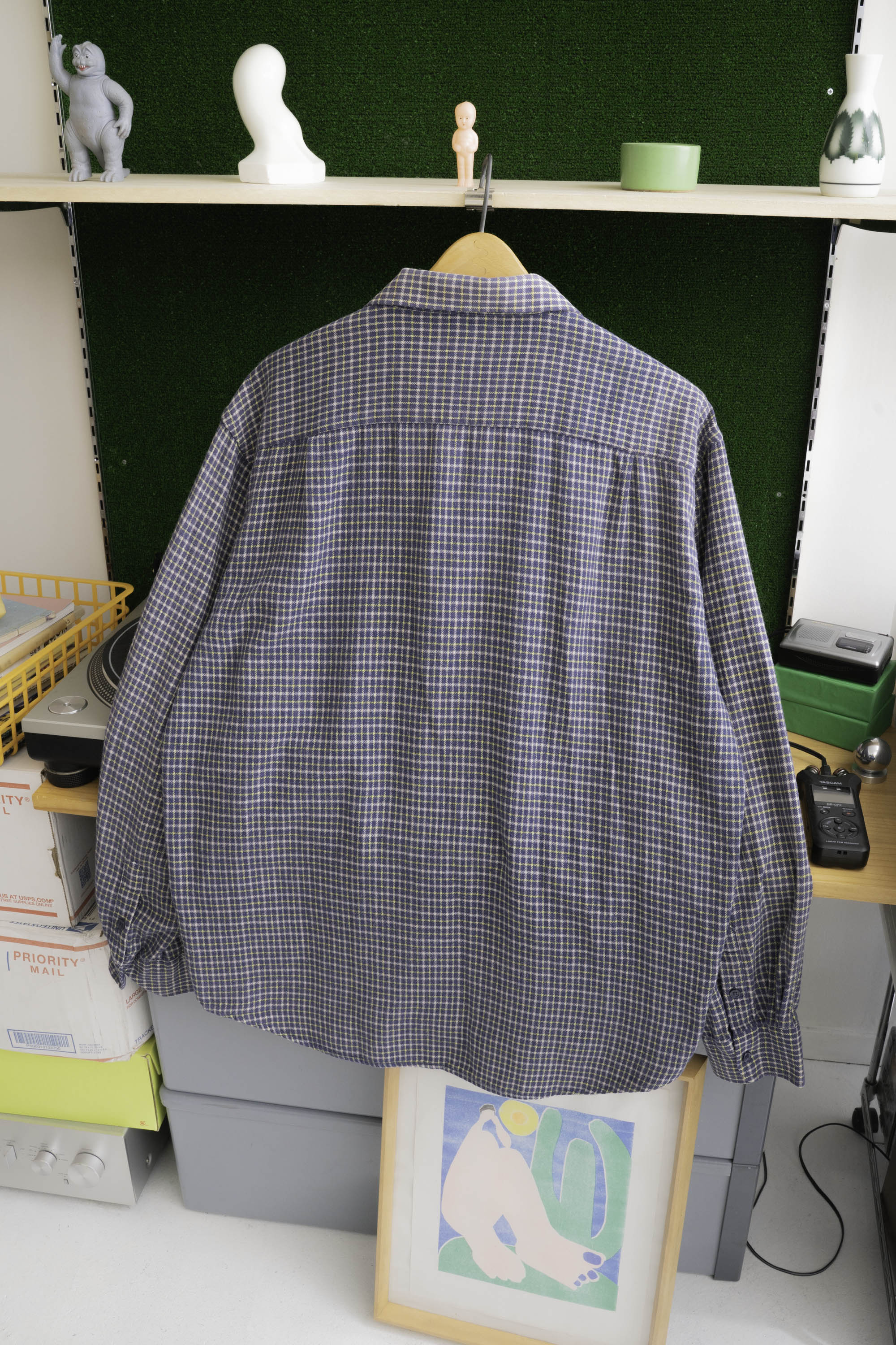 90S MILL HILL CHECKED FLANNEL SHIRT