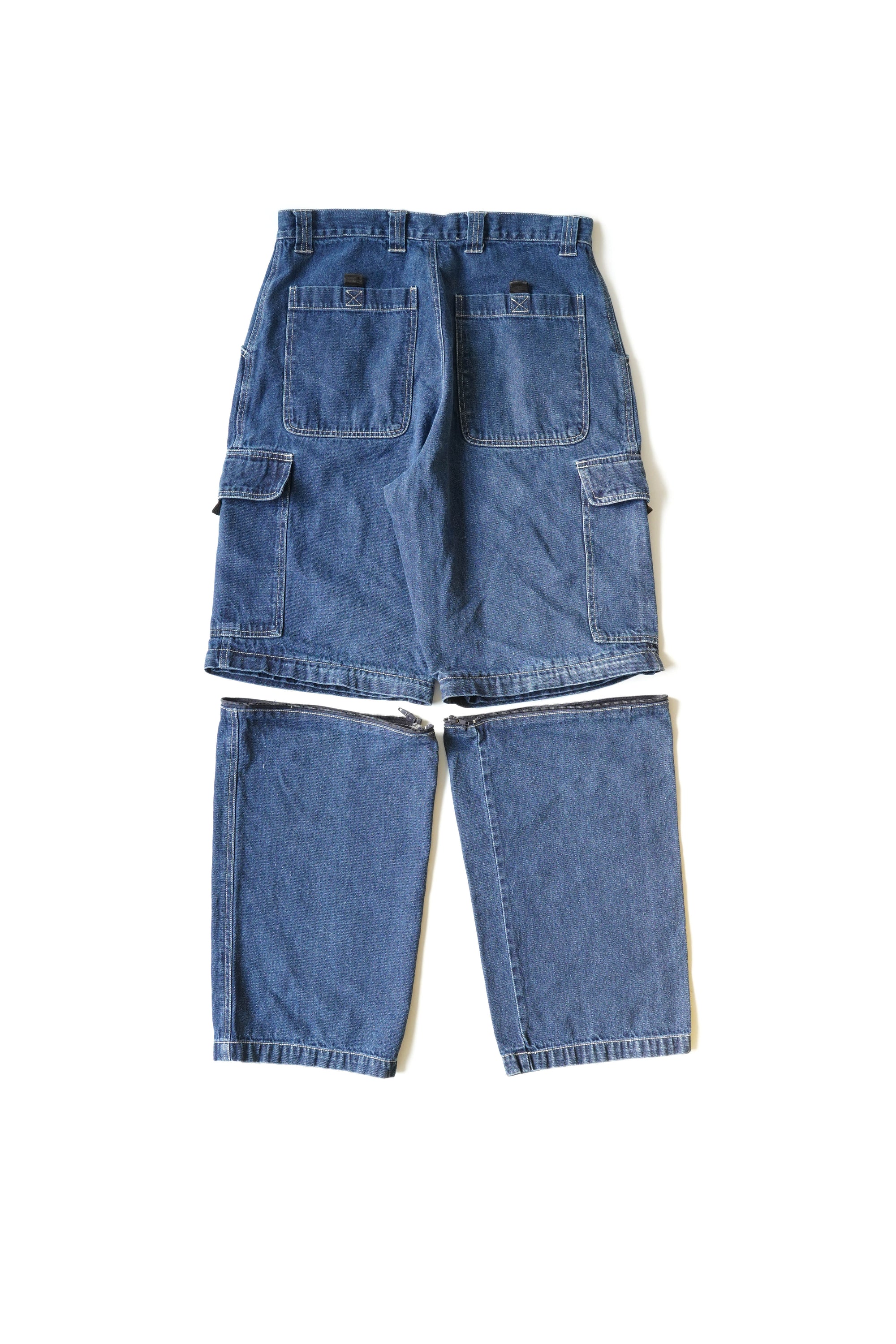 90S NO BOUNDARIES CONVERTIBLE DENIM CARGO PANTS