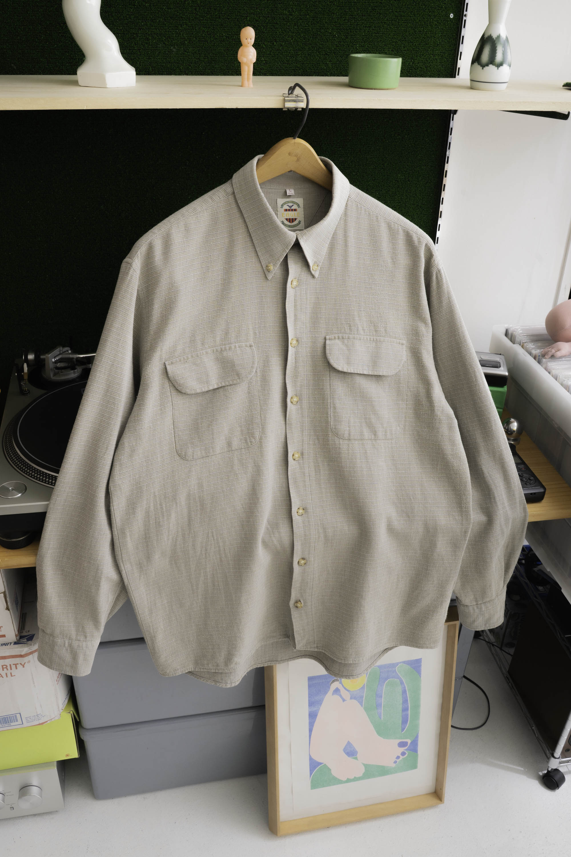 90S EAGLE BUTTON-DOWN CHECKED SHIRT