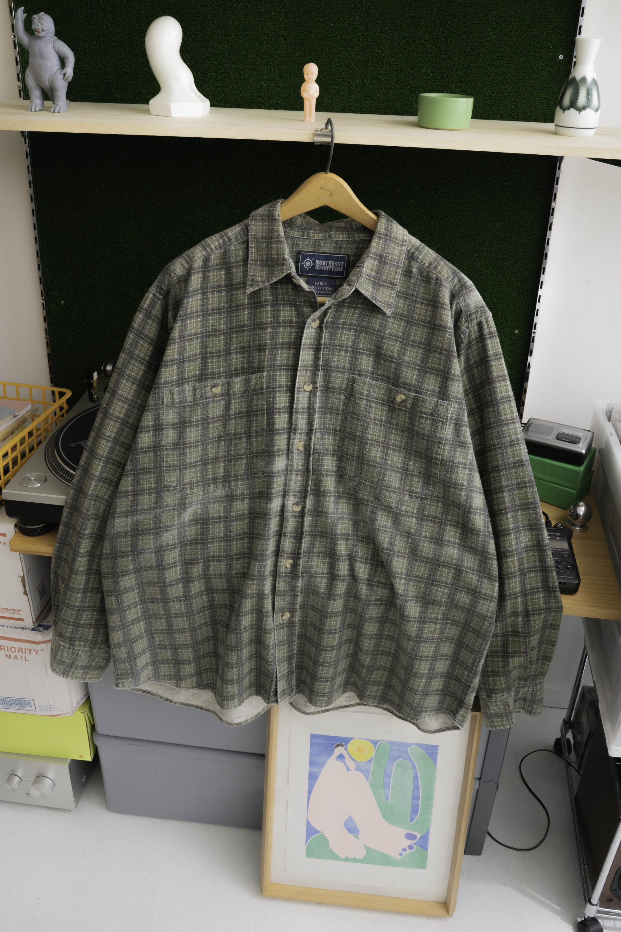 90S NORTHEAST OUTFITTERS CHECKED FLANNEL SHIRT