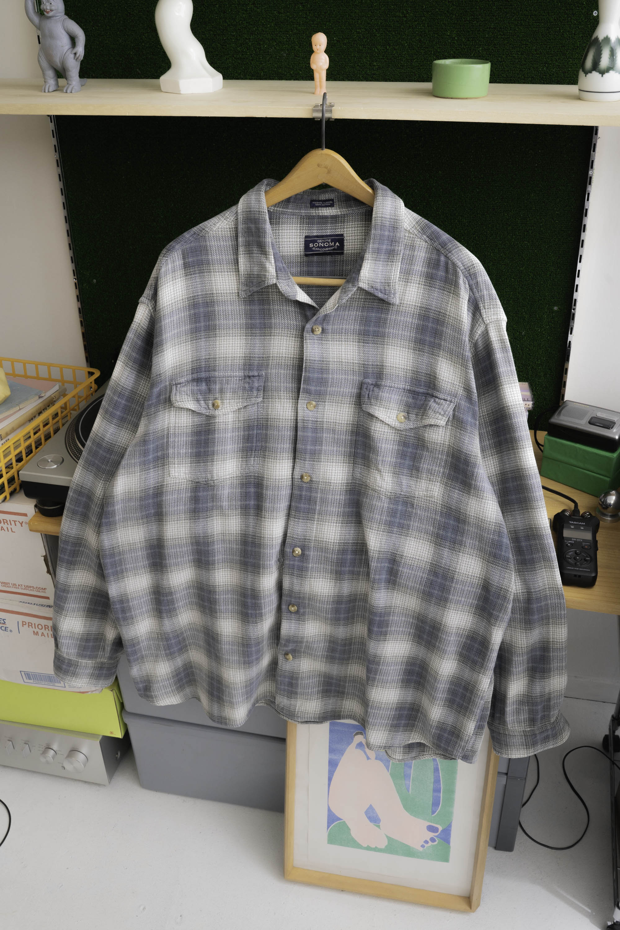 90~00S SONOMA OMBRE CHECK SHIRT