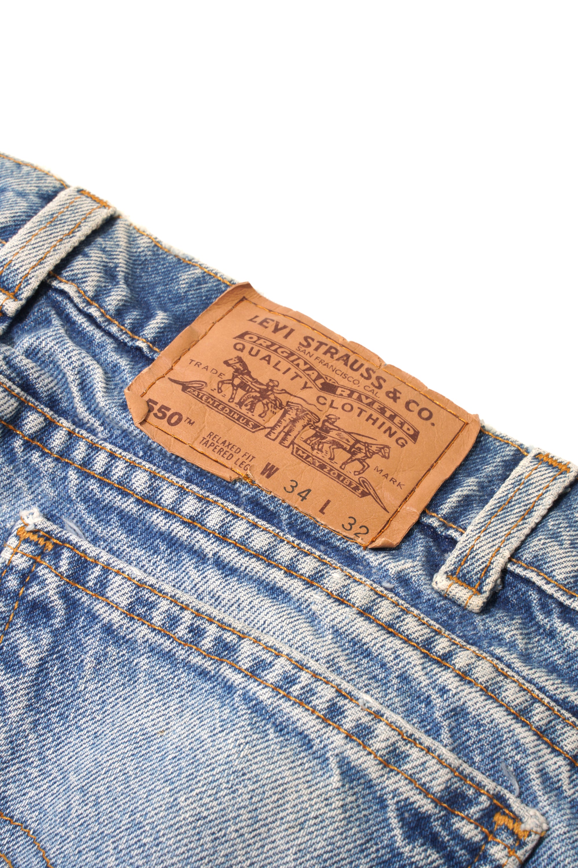 90S MADE IN USA LEVI'S 550 ORANGE TAB DENIM PANTS