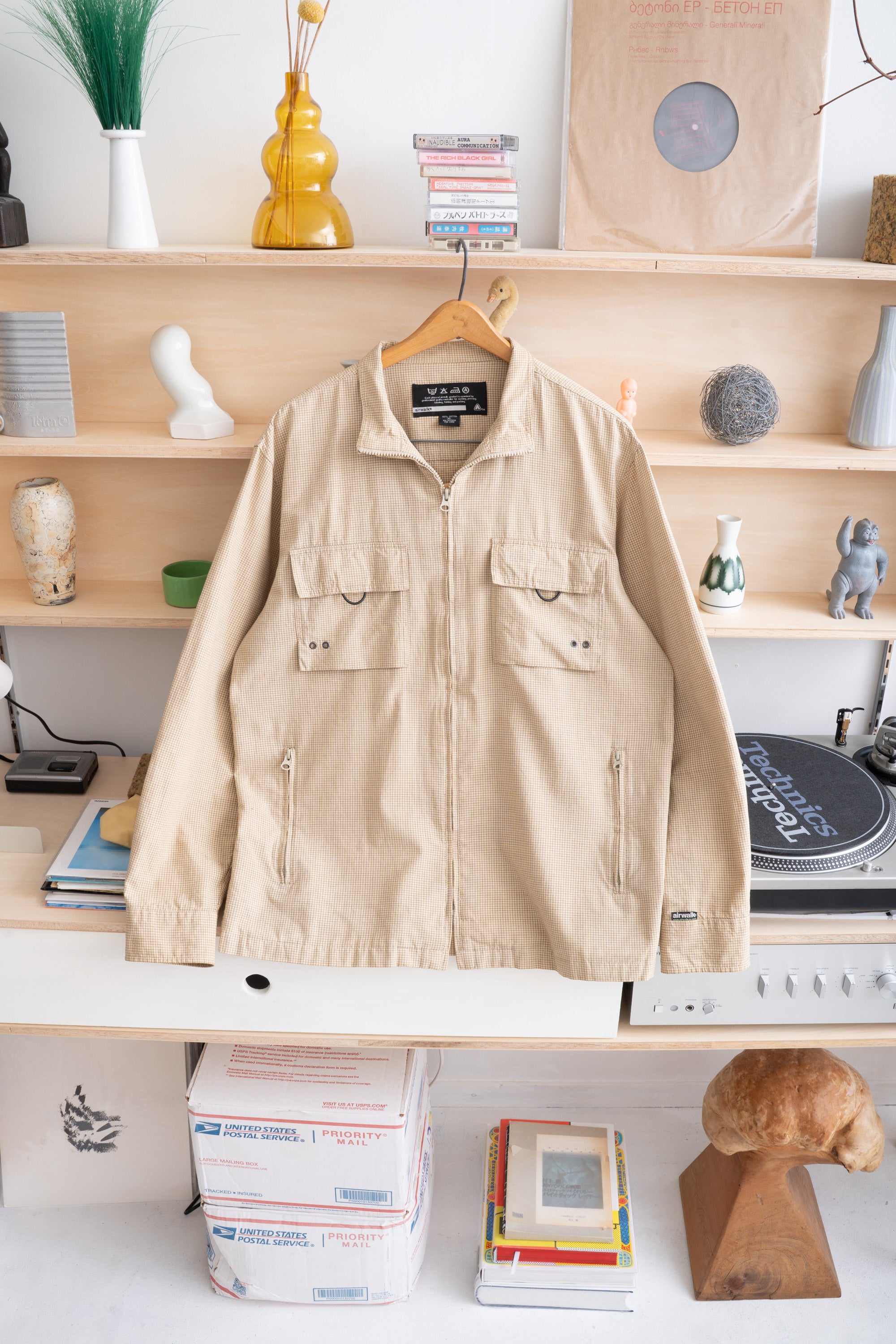 90~00S AIR WALK GRID CHECK SHIRT JACKET