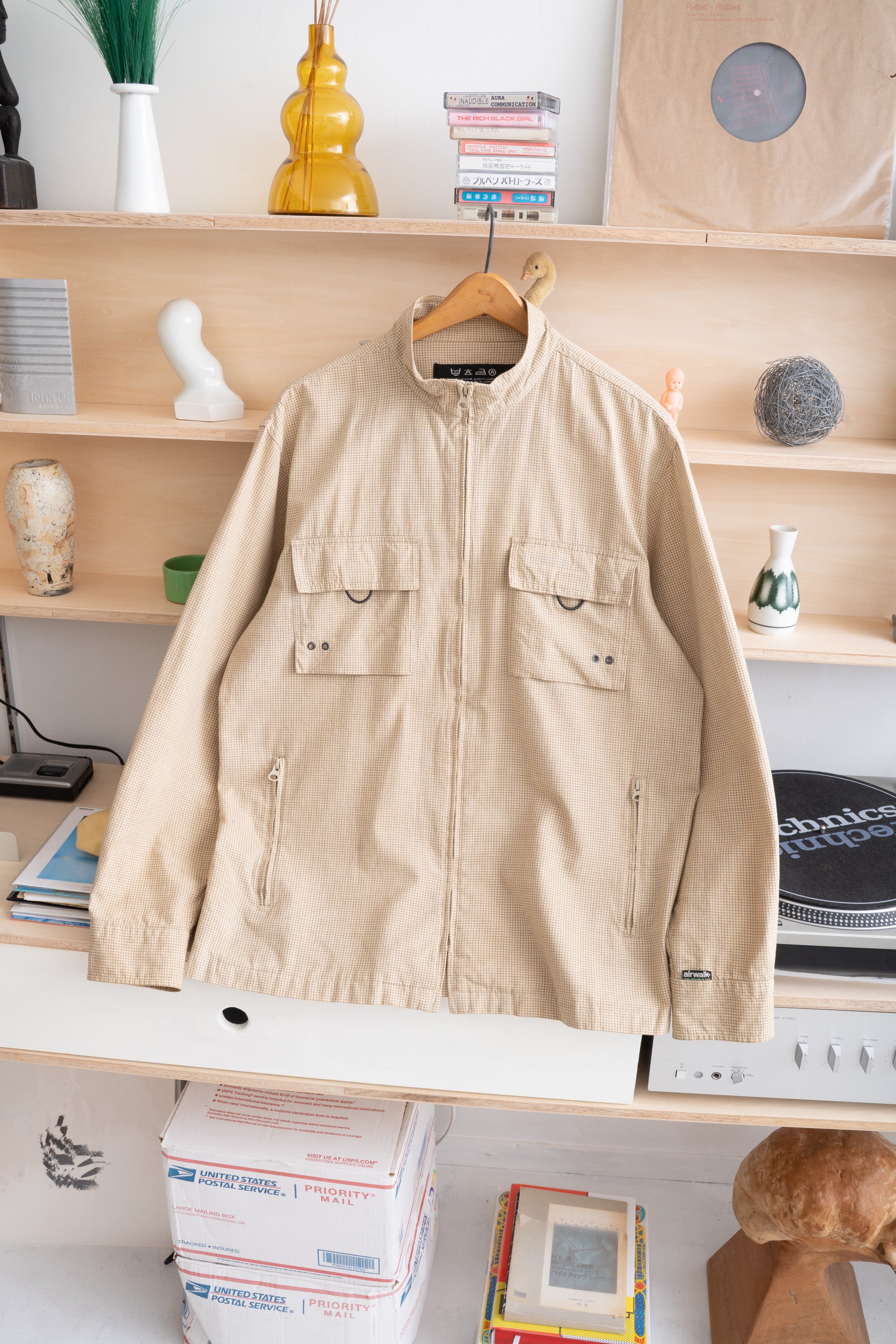 90~00S AIR WALK GRID CHECK SHIRT JACKET