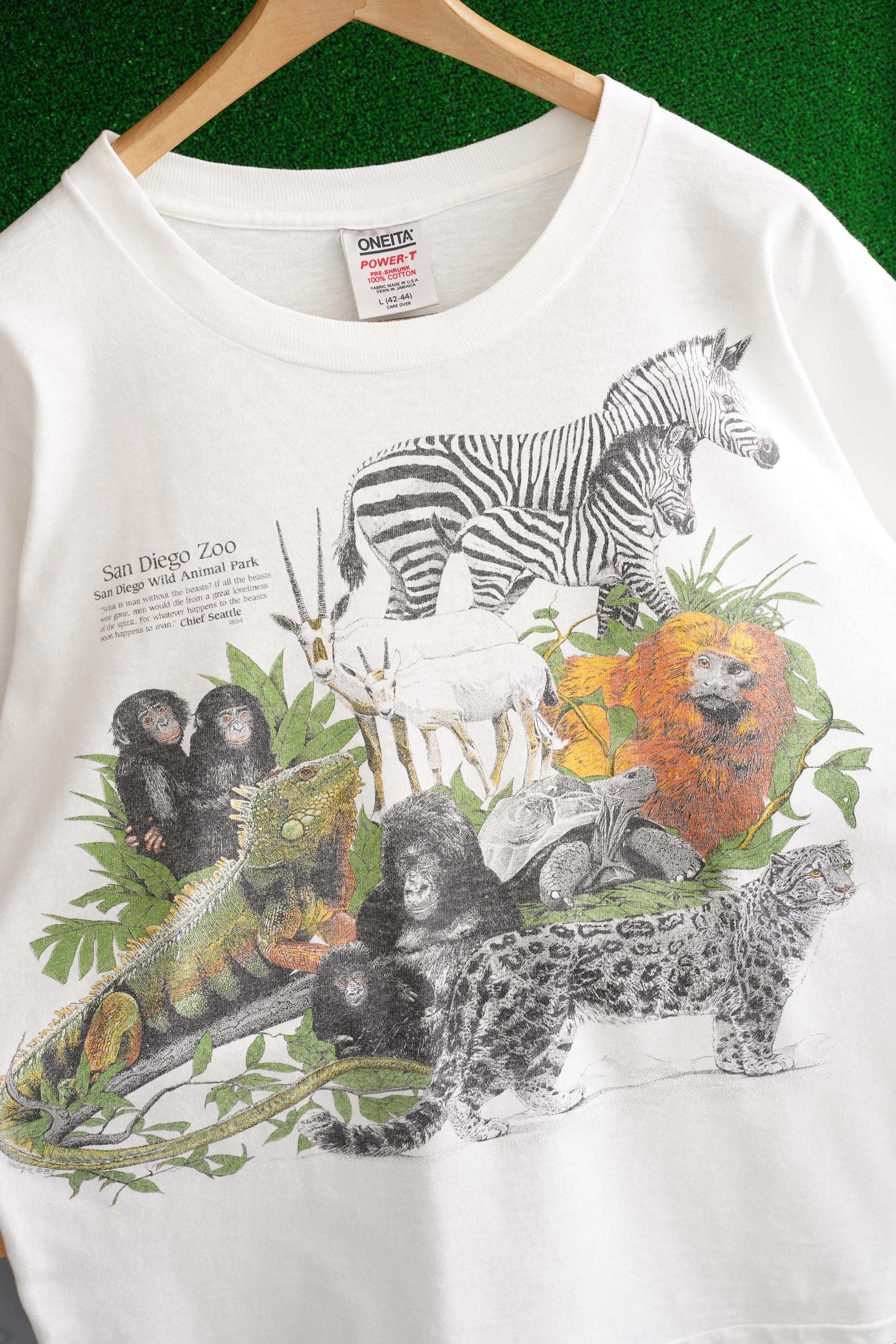 1987 MADE IN USA ONEITA SAN DIEGO ZOO T-SHIRT