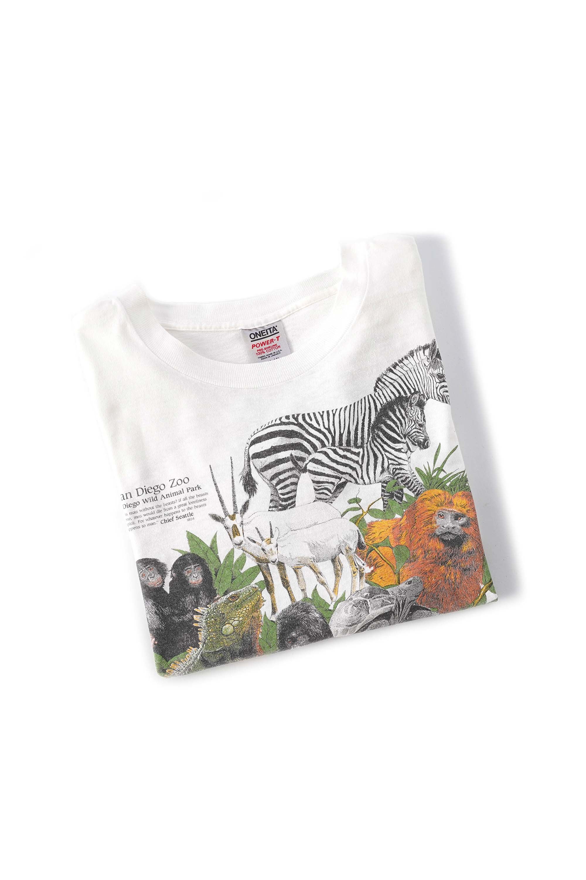 1987 MADE IN USA ONEITA SAN DIEGO ZOO T-SHIRT