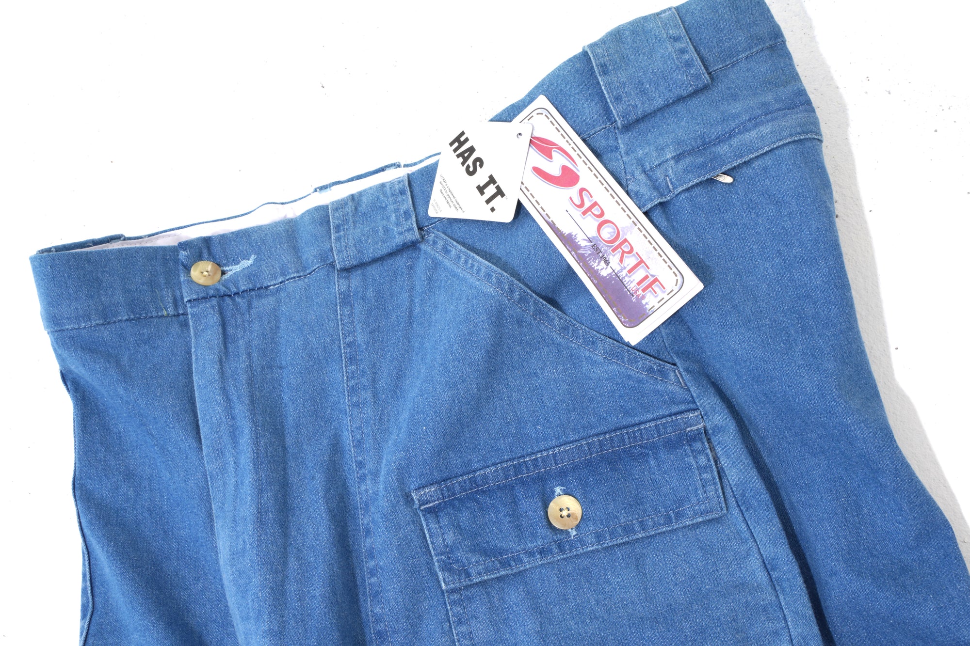 90S SPORTIF USA MULTI POCKET DENIM PANTS (DEADSTOCK)