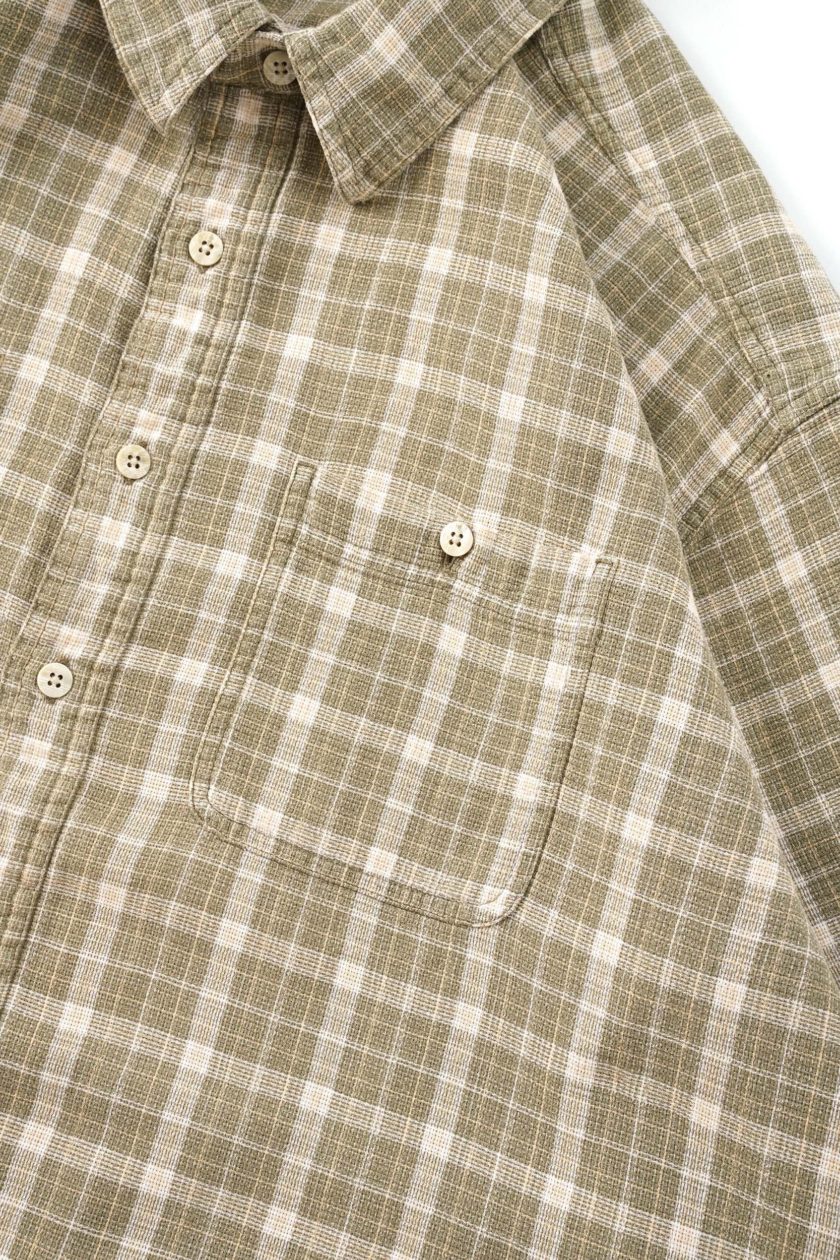 90S L.L.BEAN COOL WEAVE COTTON PLAID SHIRT