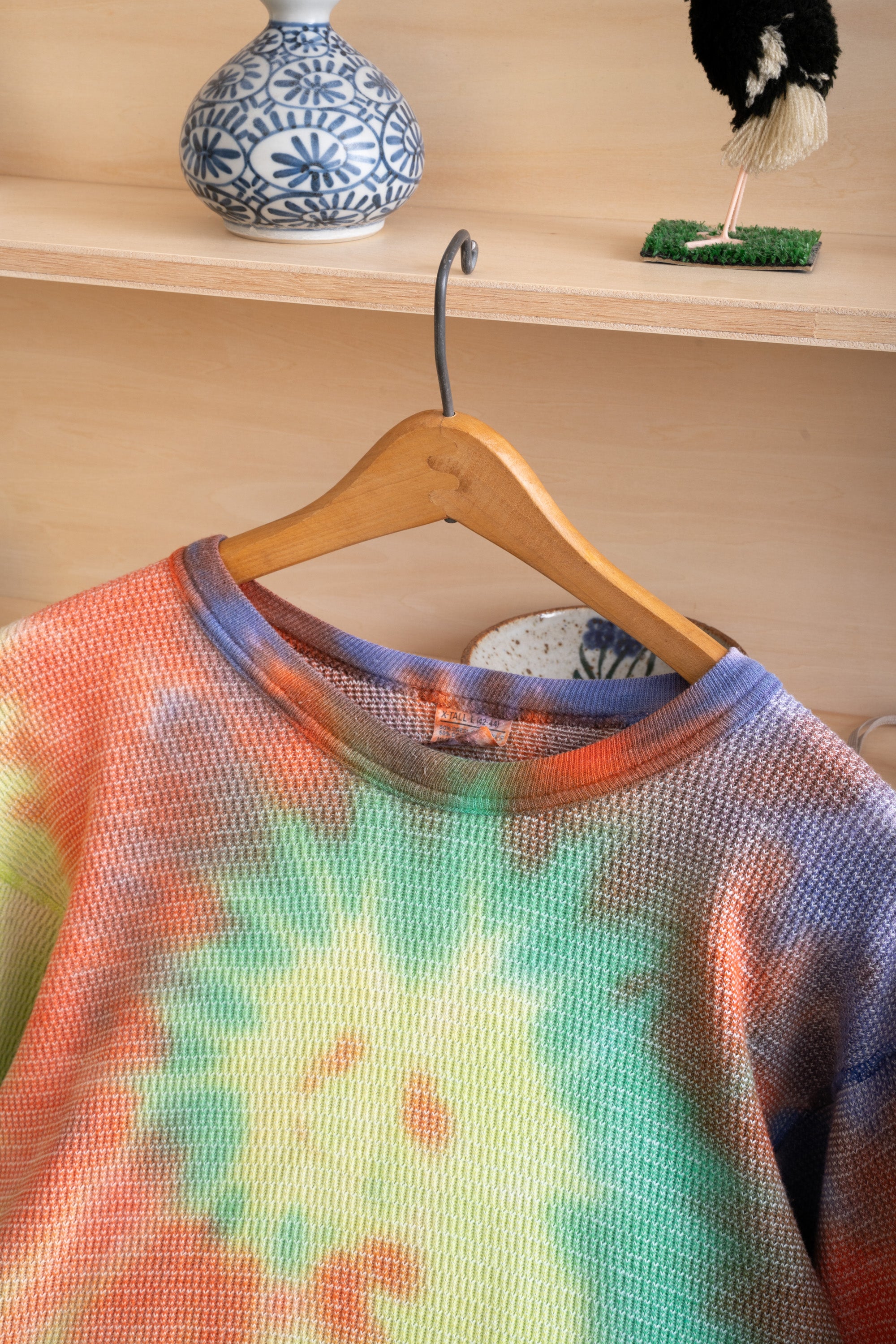 70S SEARS TIE-DYE THERMAL L/S T-SHIRT