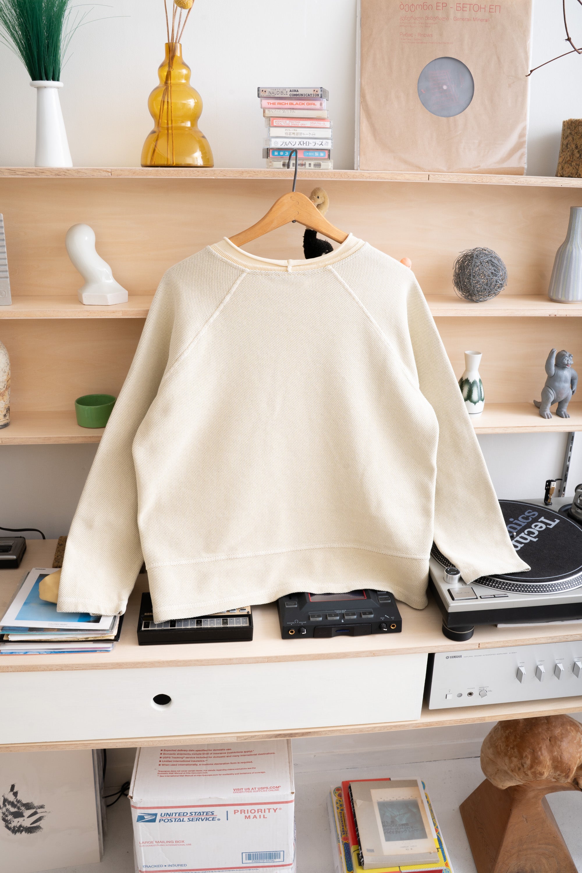 80~90S HOT COTTON MOSS-STITCHED PULLOVER