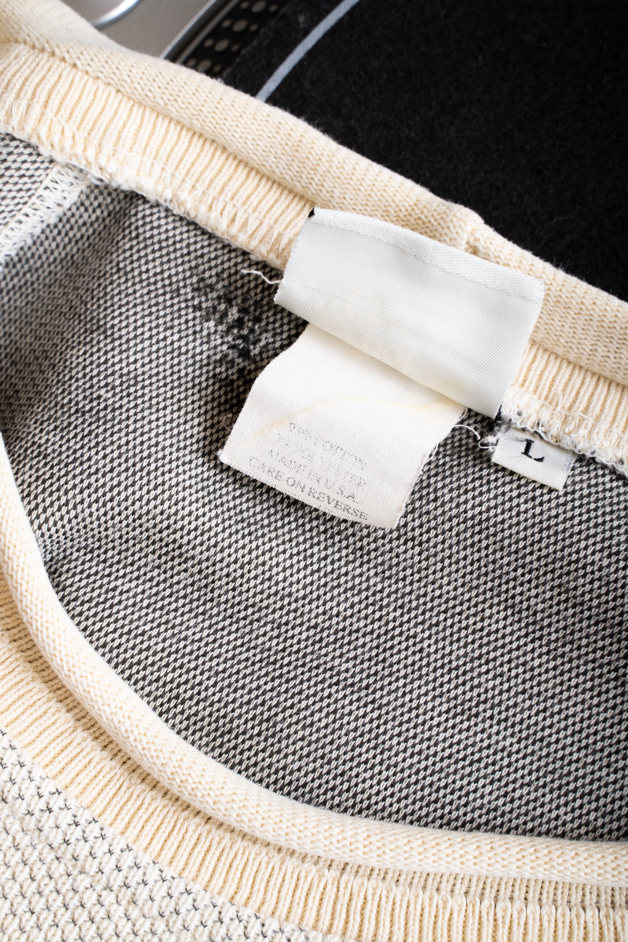 80~90S HOT COTTON MOSS-STITCHED PULLOVER