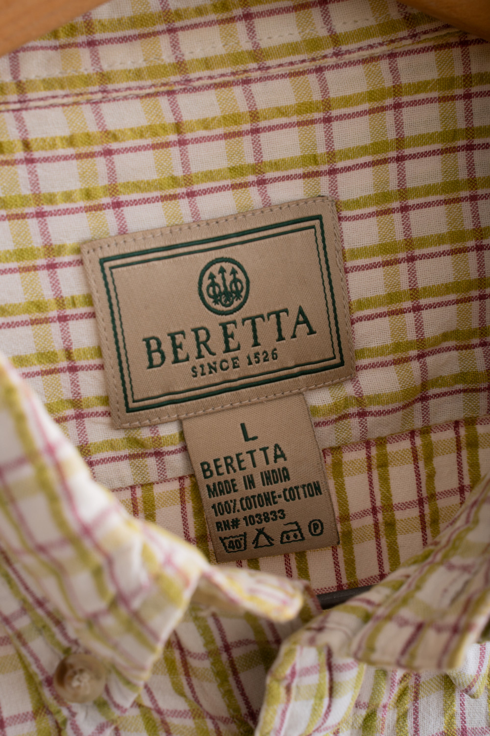90S BERETTA SEERSUCKER CHECK SHIRT