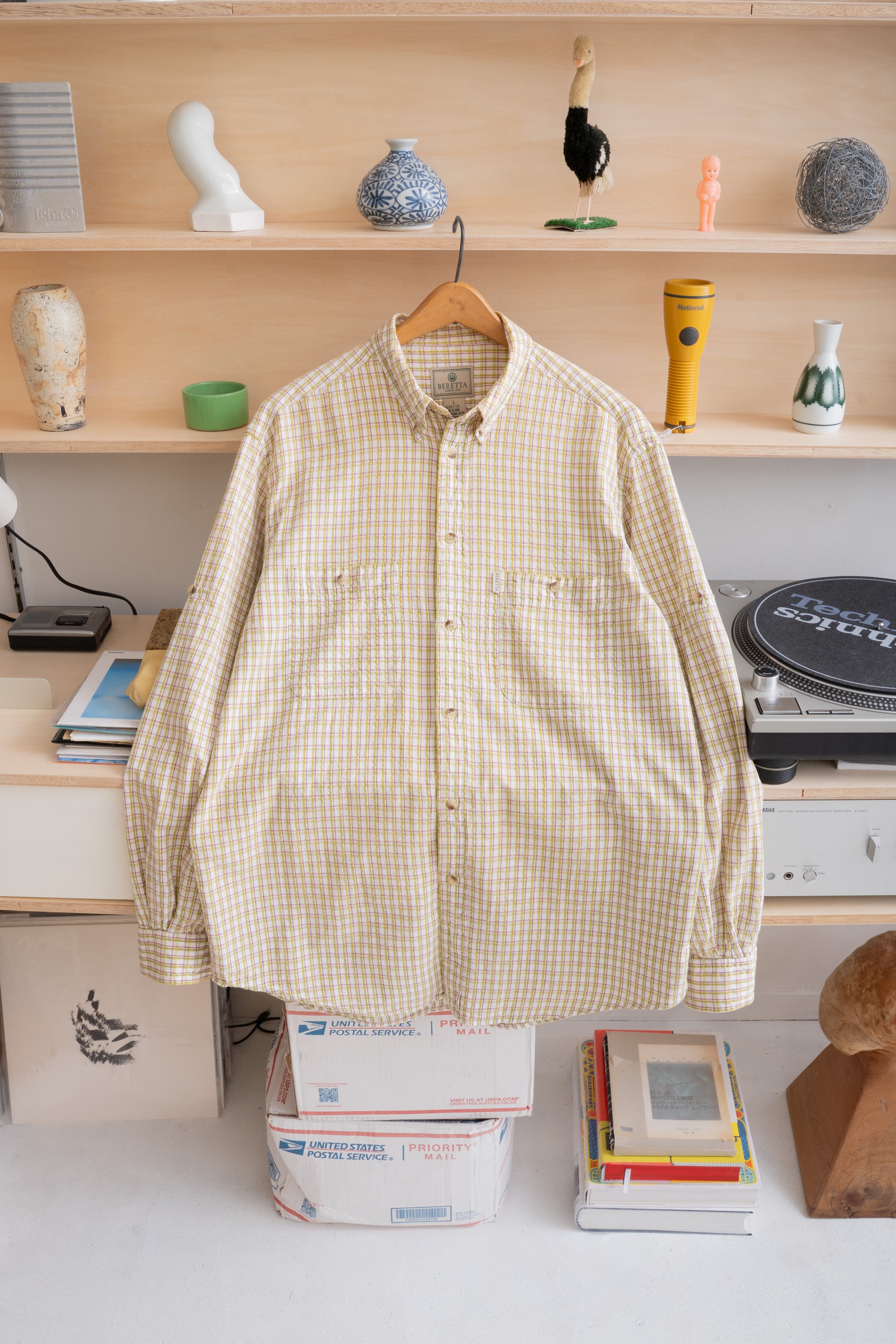 90S BERETTA SEERSUCKER CHECK SHIRT