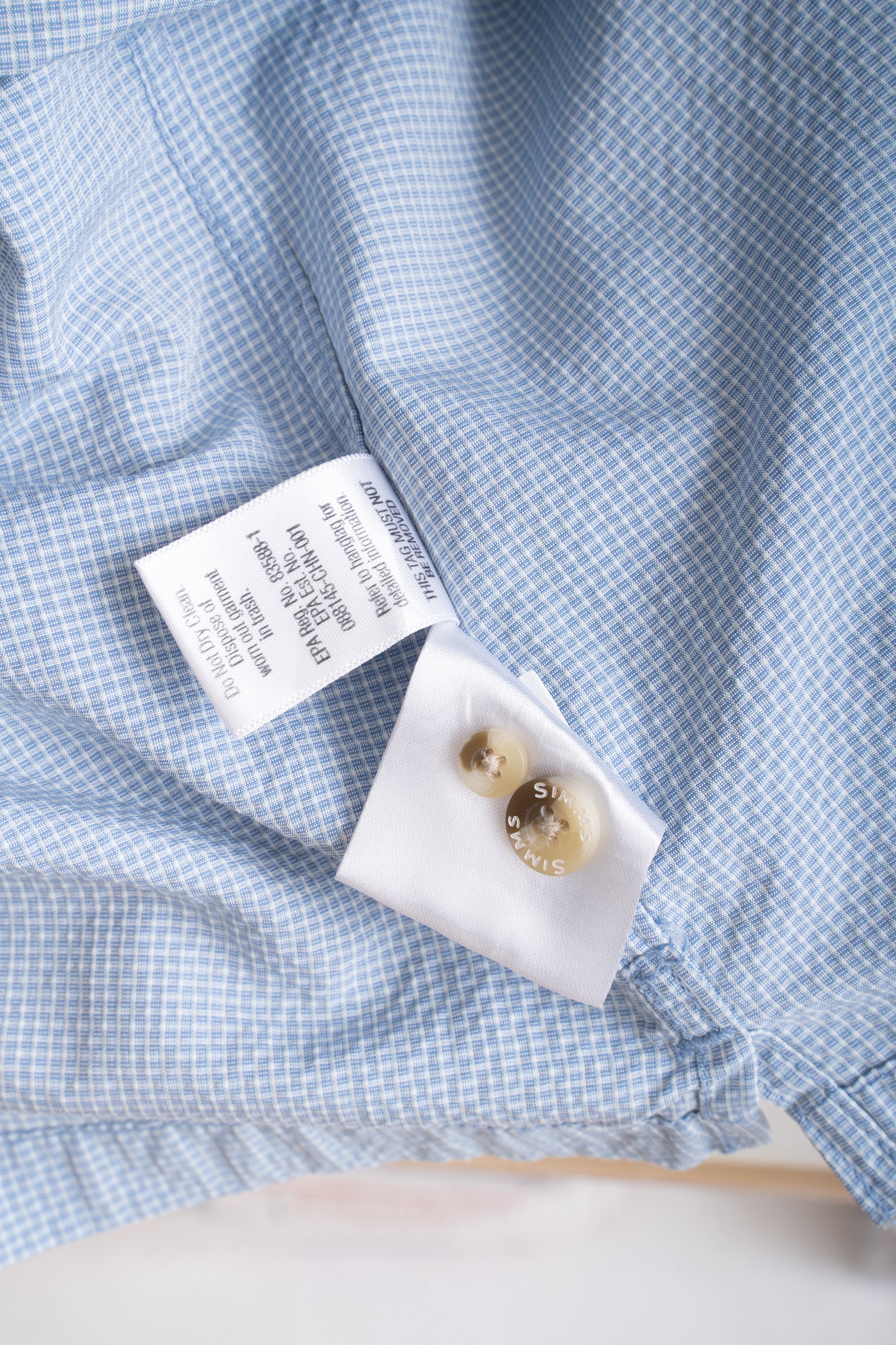 10S SIMMS MICRO CHECK OUTDOOR SHIRT