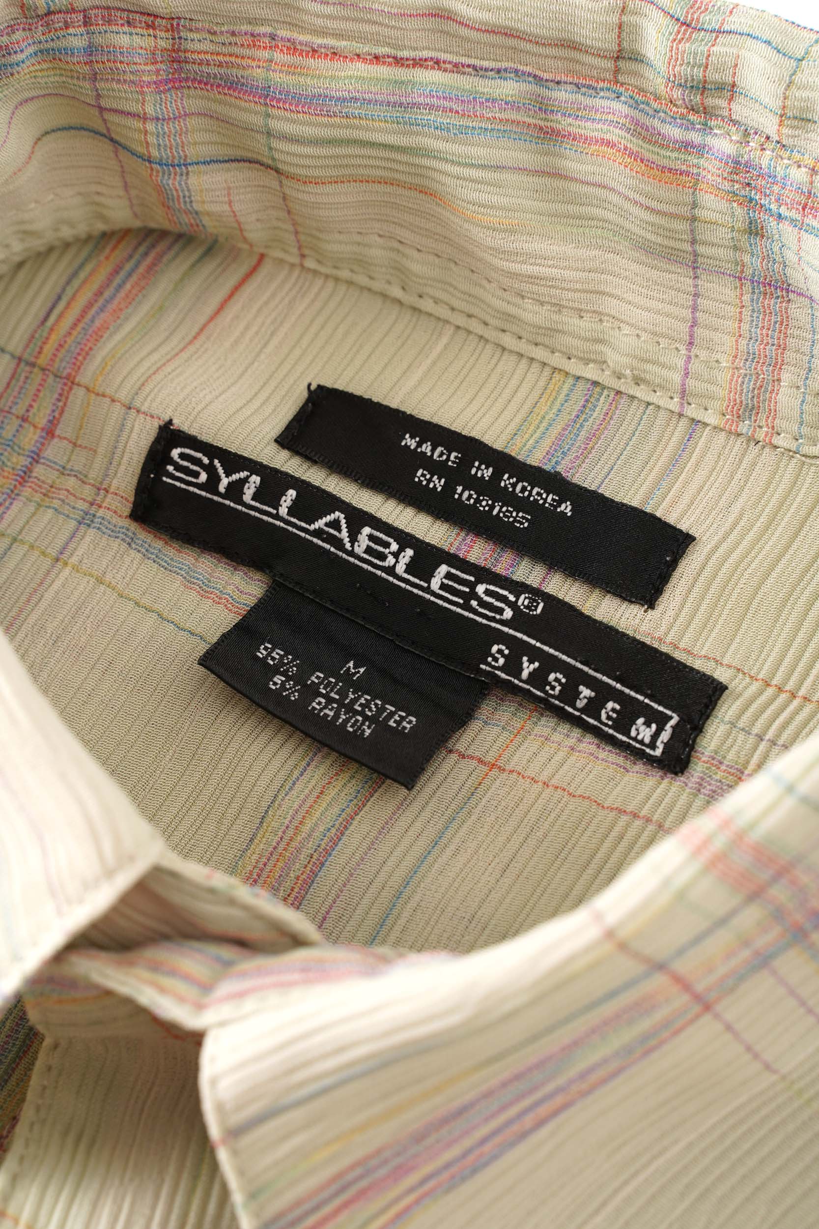 00S SYLLABLES SYSTEMS CHECKED SHIRT