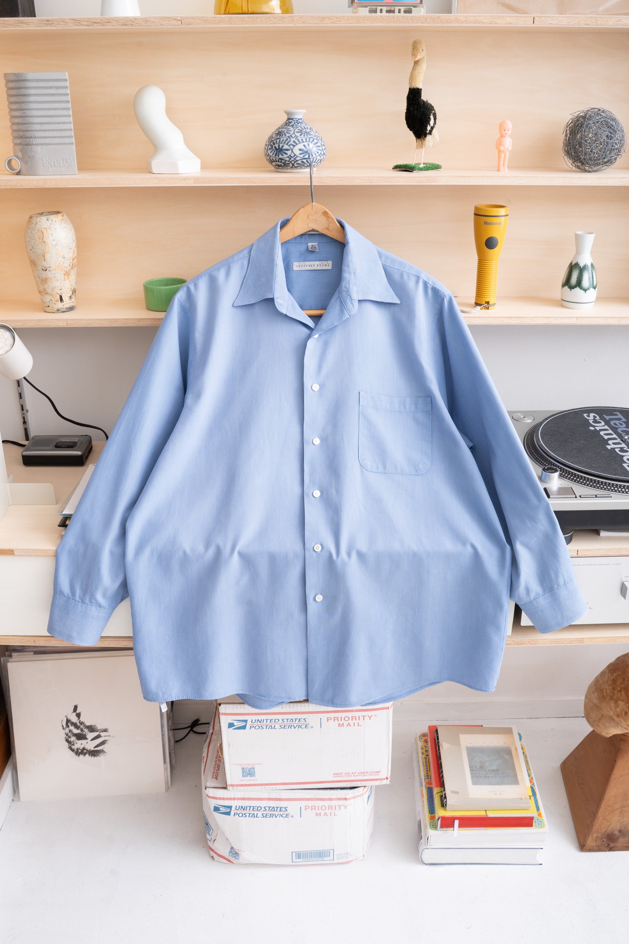 90S GEOFFREY BEENE MICRO CHECK SHIRT
