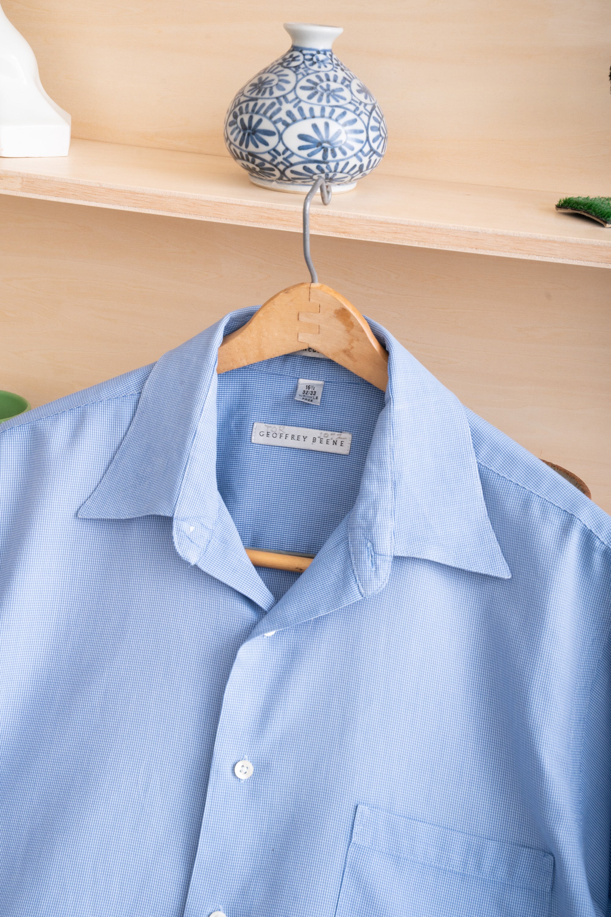 90S GEOFFREY BEENE MICRO CHECK SHIRT