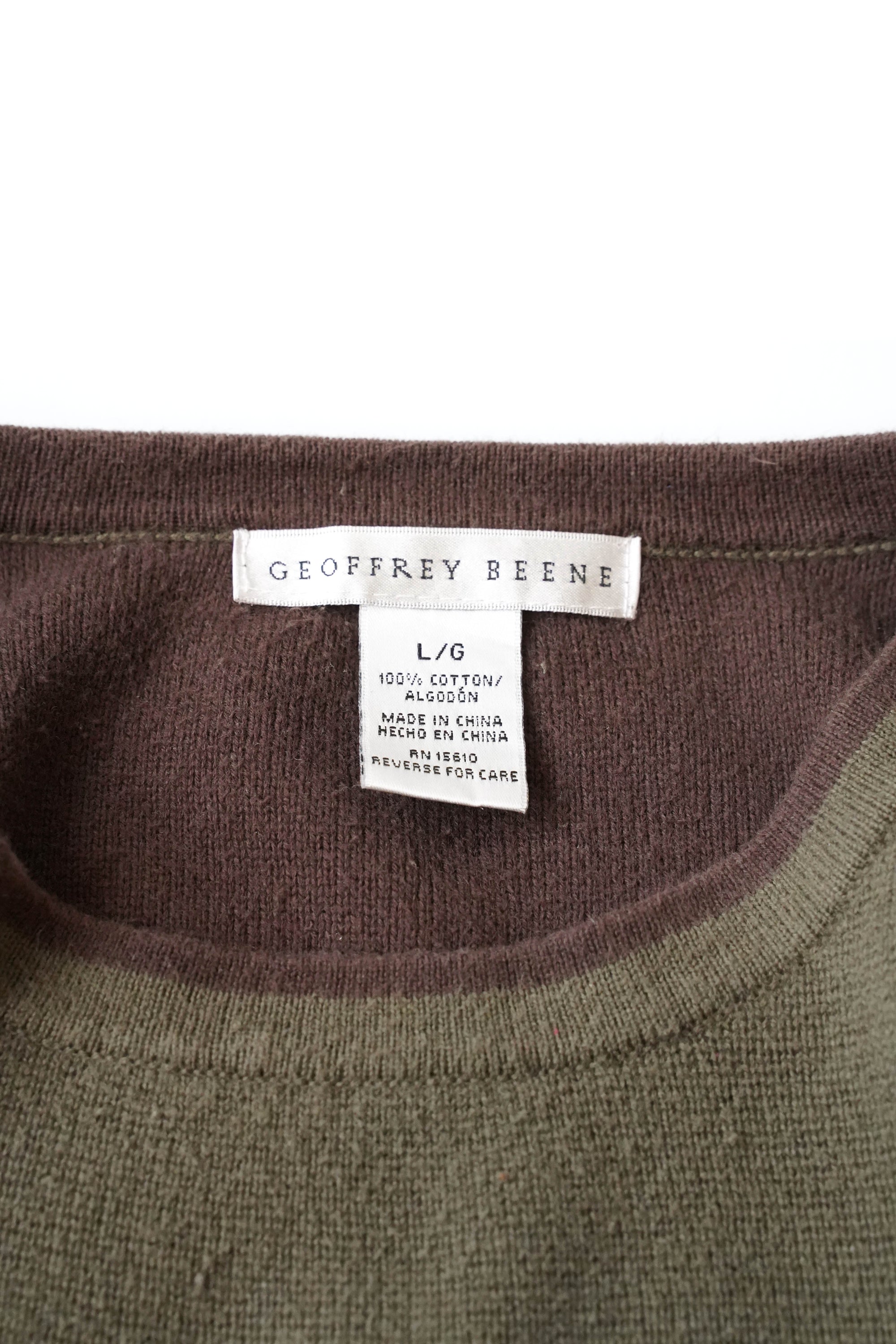 GEOFFREY BEENE COTTON KNIT SWEATER