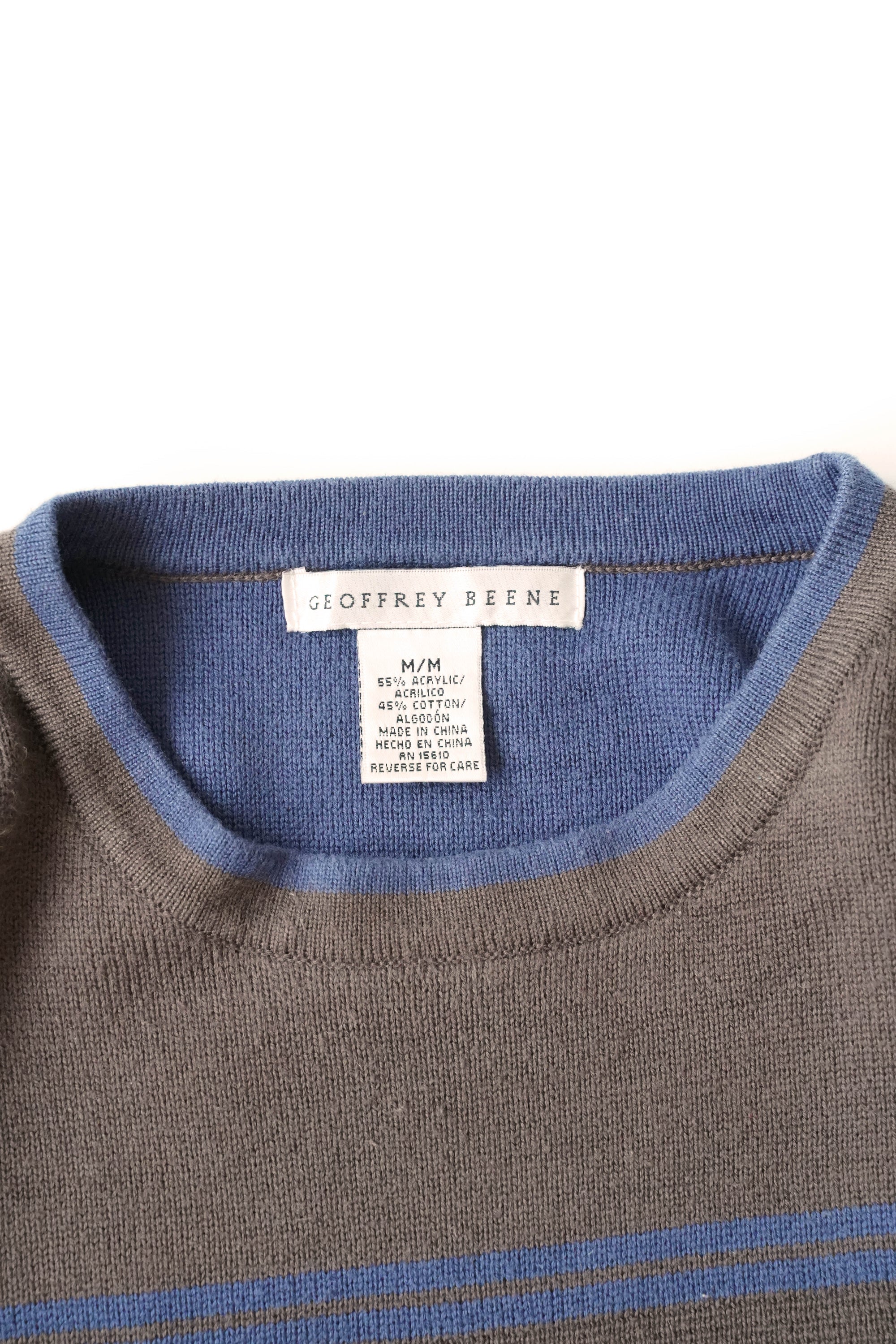 GEOFFREY BEENE COTTON KNIT SWEATER