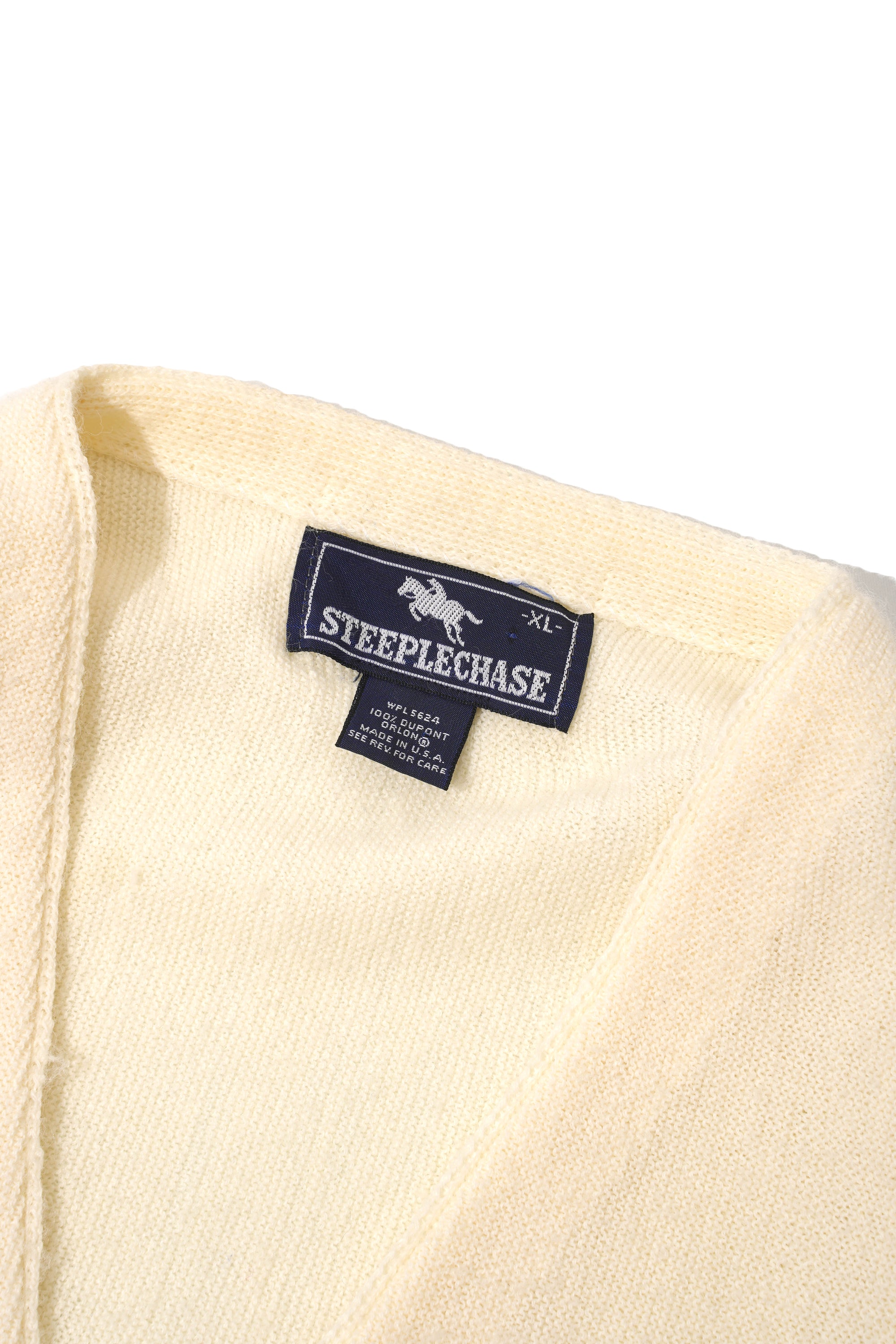 80S MADE IN USA STEEPLECHASE ACRYLIC CARDIGAN