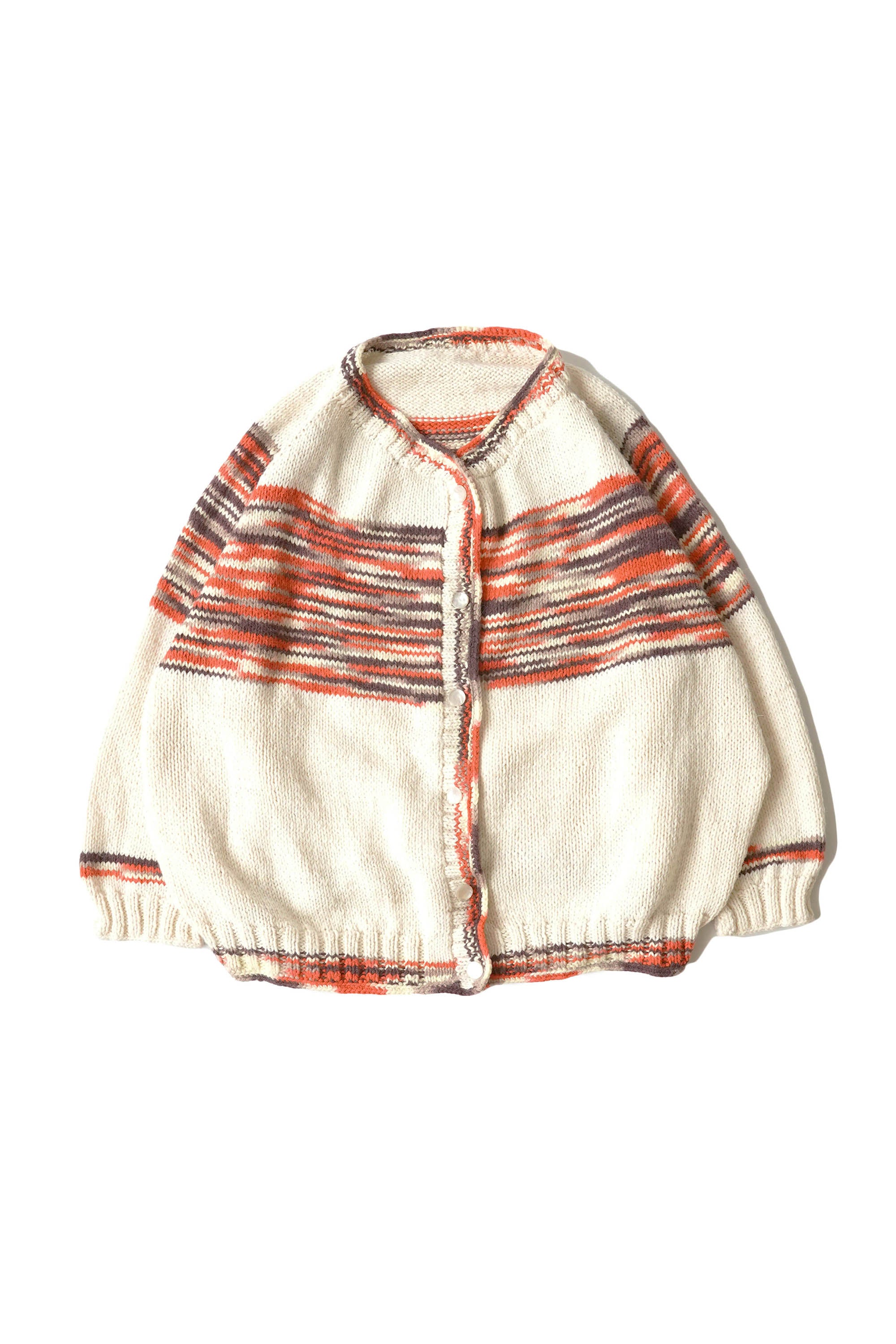 70~80S RANDOM PATTERNED HAND KNIT CARDIGAN