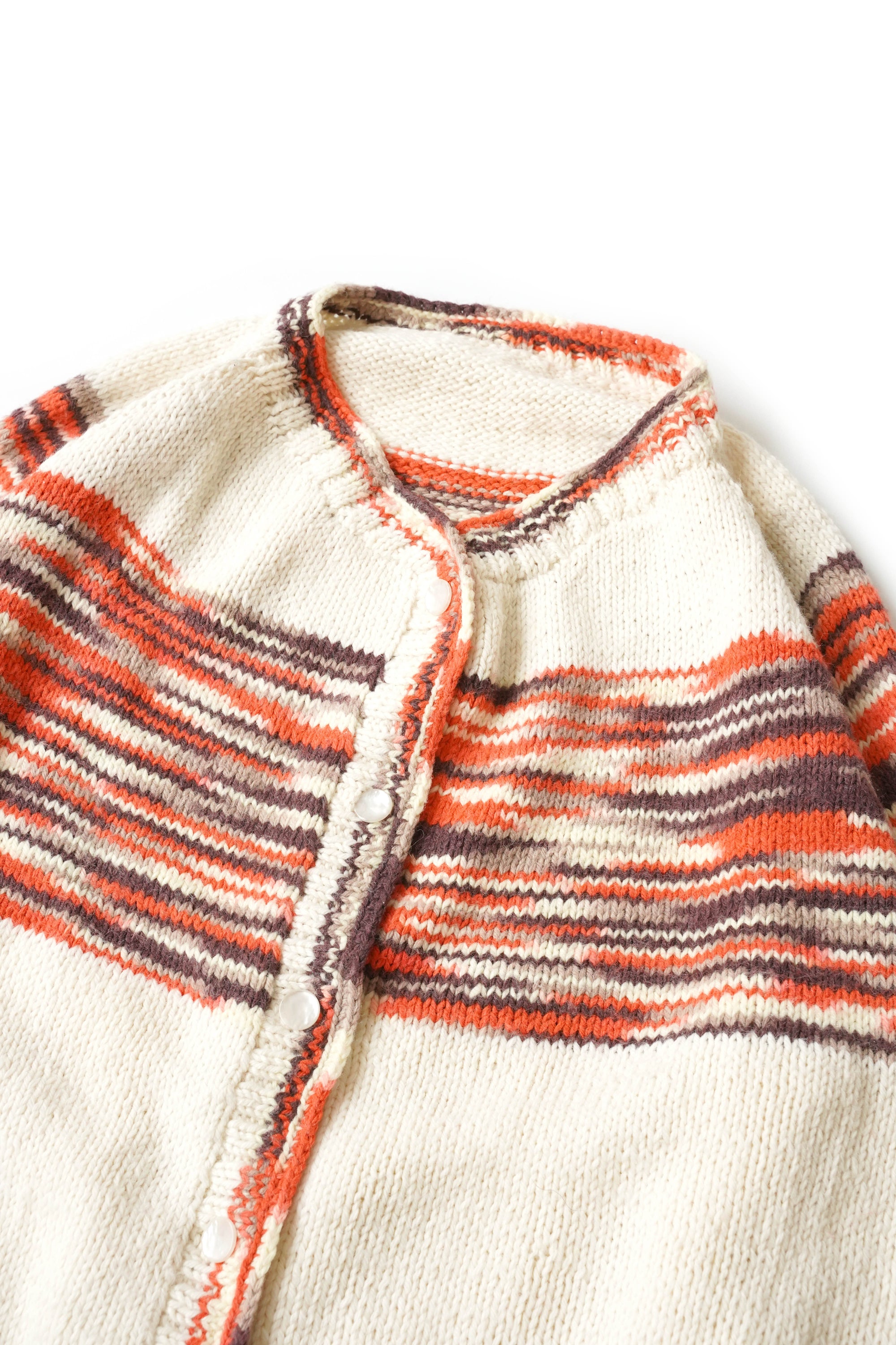 70~80S RANDOM PATTERNED HAND KNIT CARDIGAN