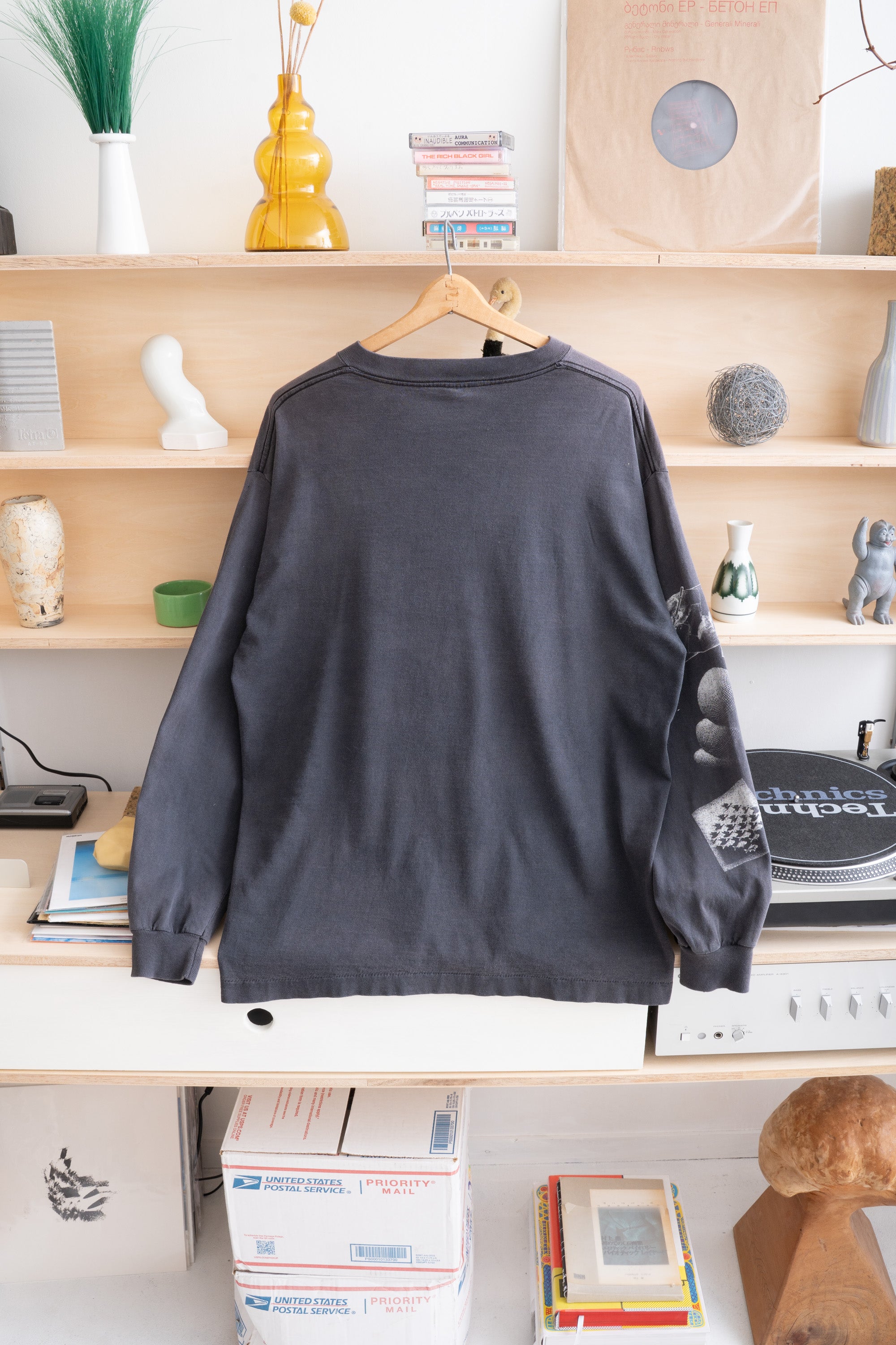 91S MADE IN USA M.C.ESCHER SKY AND WATER LONG SLEEVE T-SHIRT (ANDAZIA)