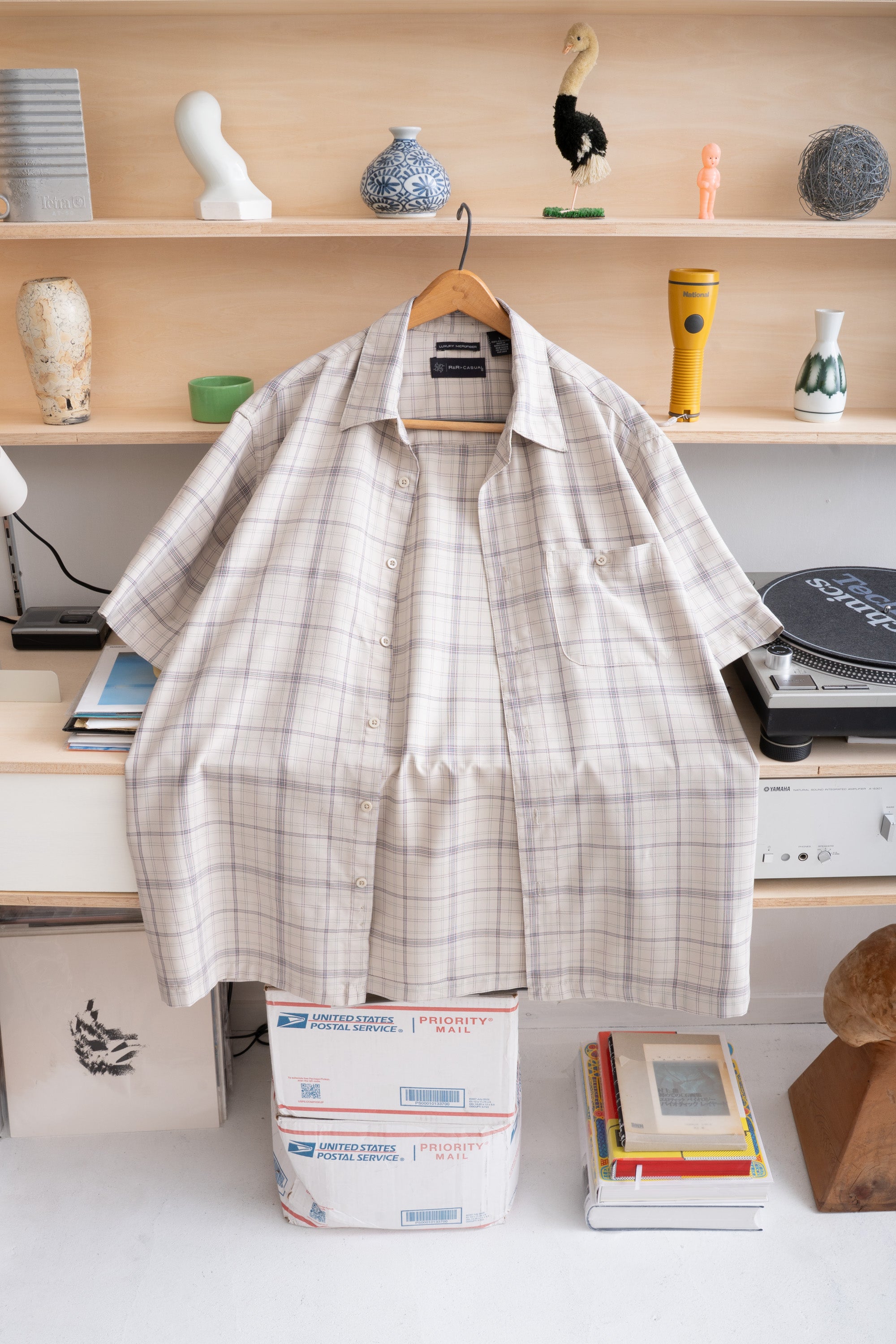 90~00S R&R CASUAL  CHECK SHIRT