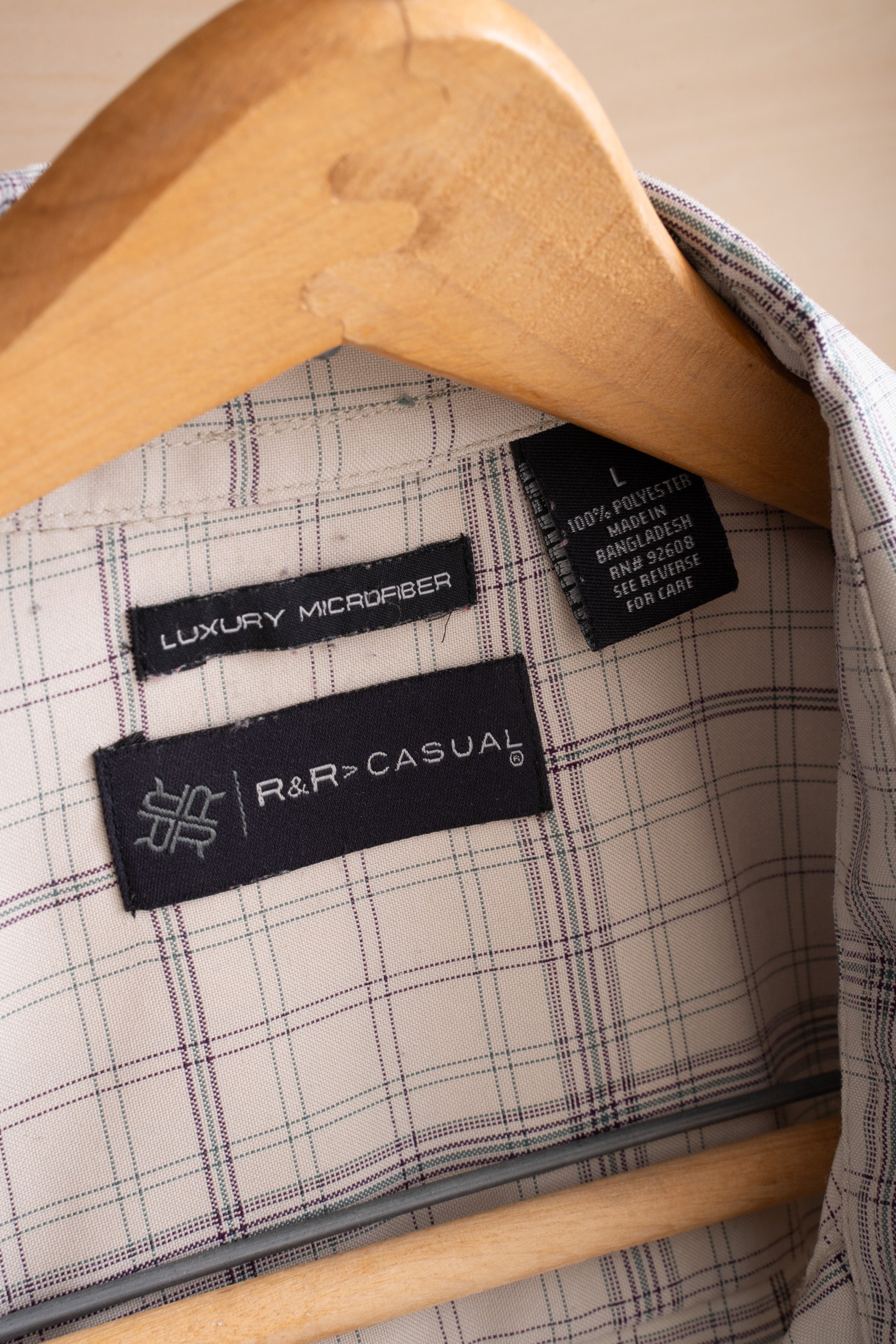 90~00S R&R CASUAL  CHECK SHIRT