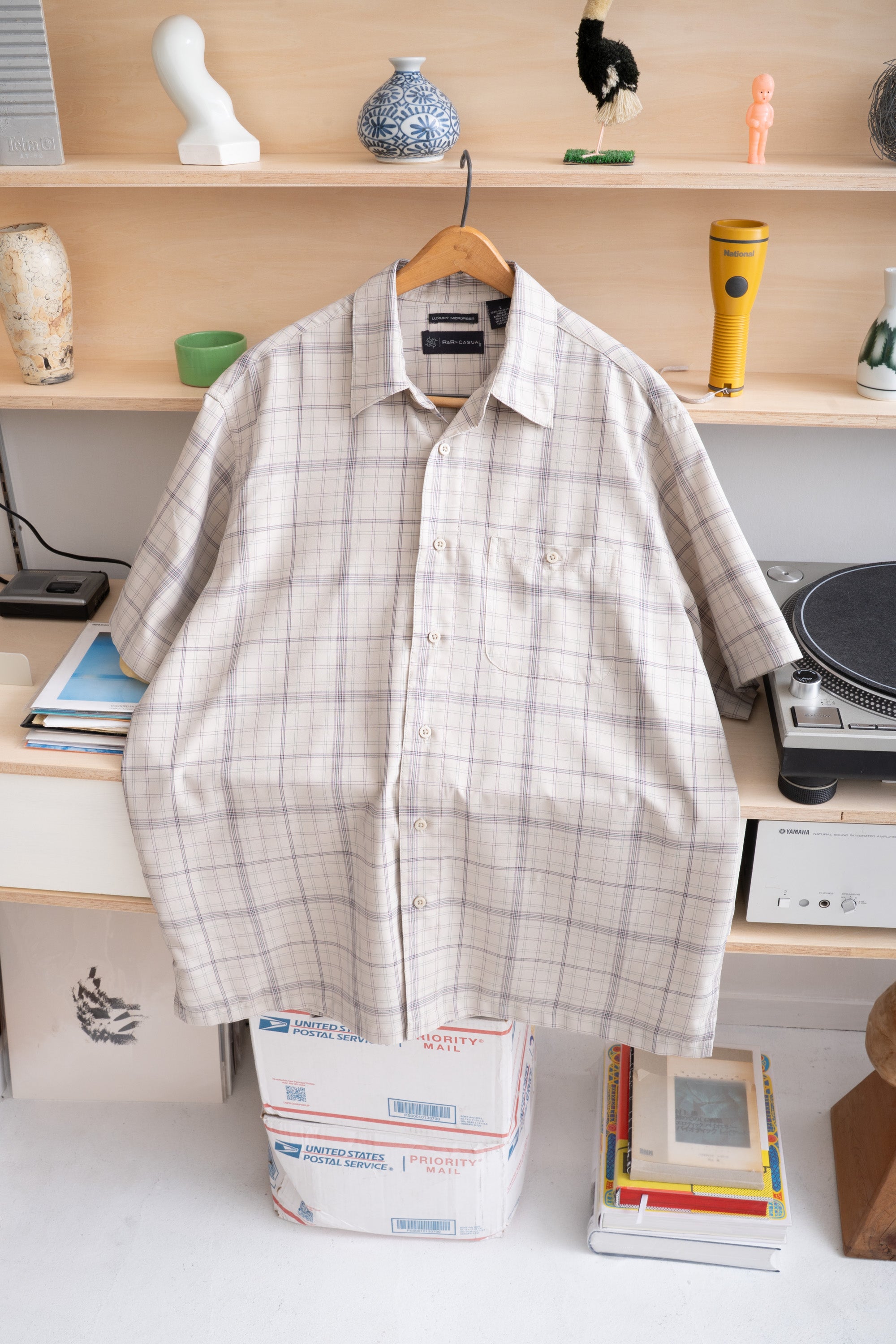 90~00S R&R CASUAL  CHECK SHIRT