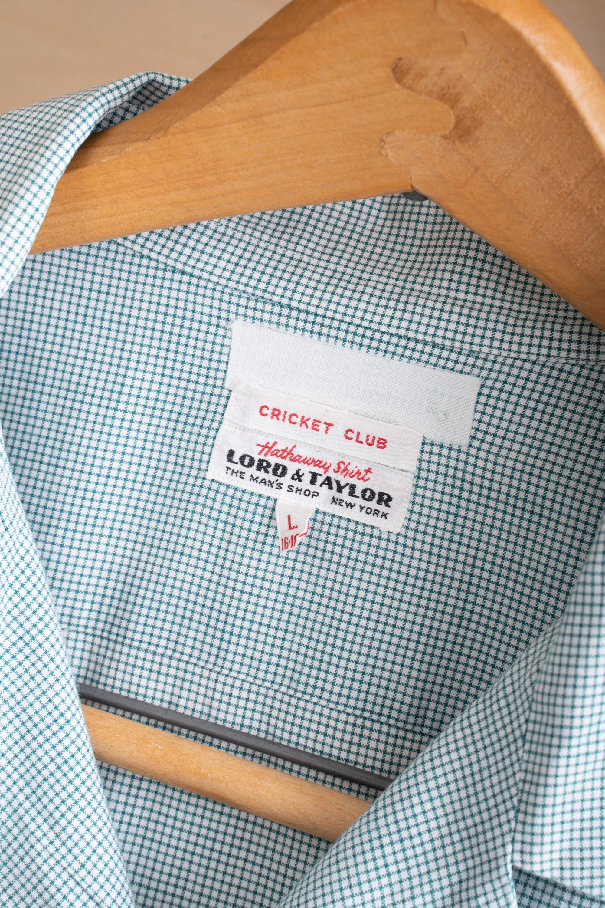 50S LORD & TAYLOR GINGHAM CHECK SHIRT