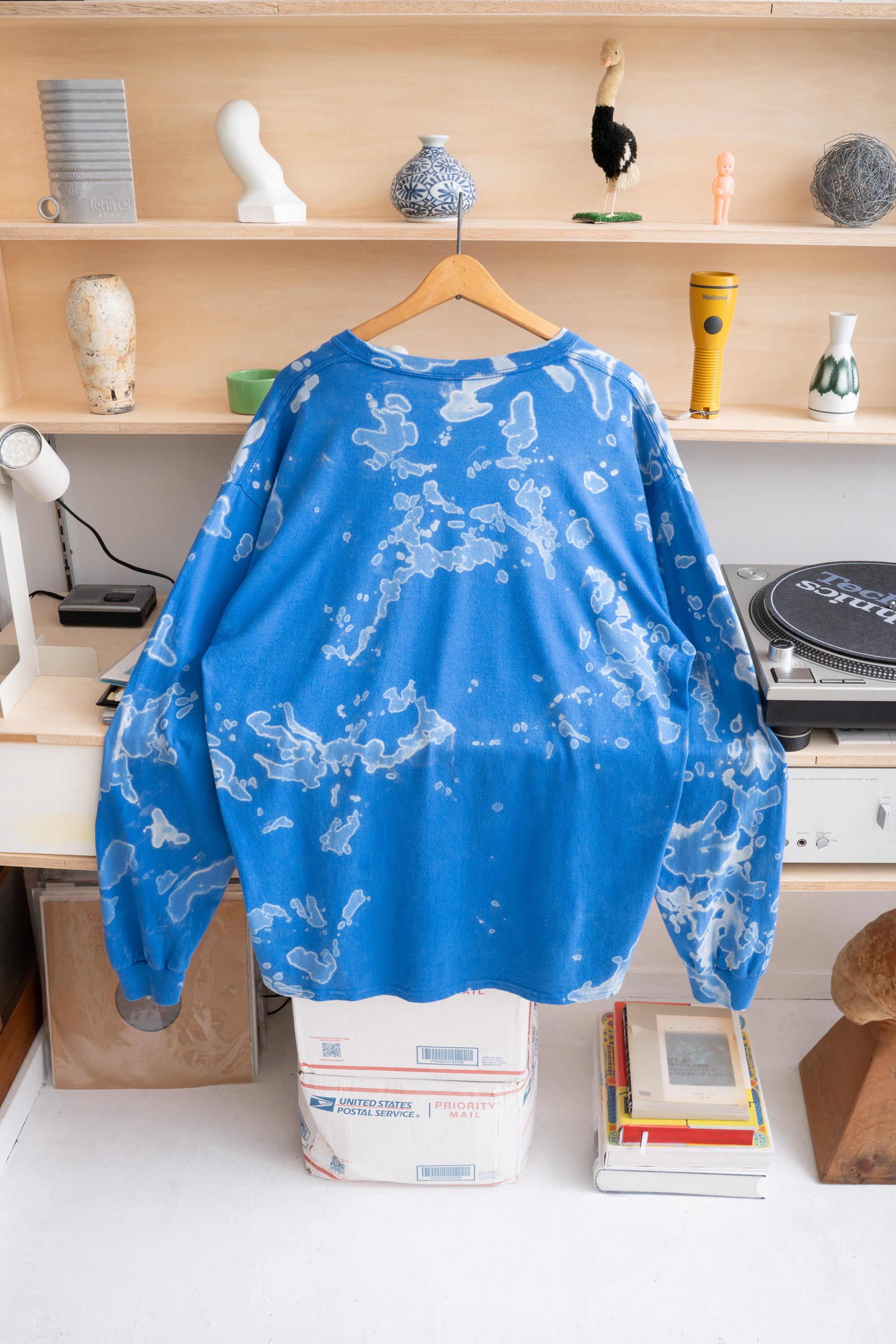 00S UNKNOWN BRAND BLEACH LONG SLEEVE T-SHIRT