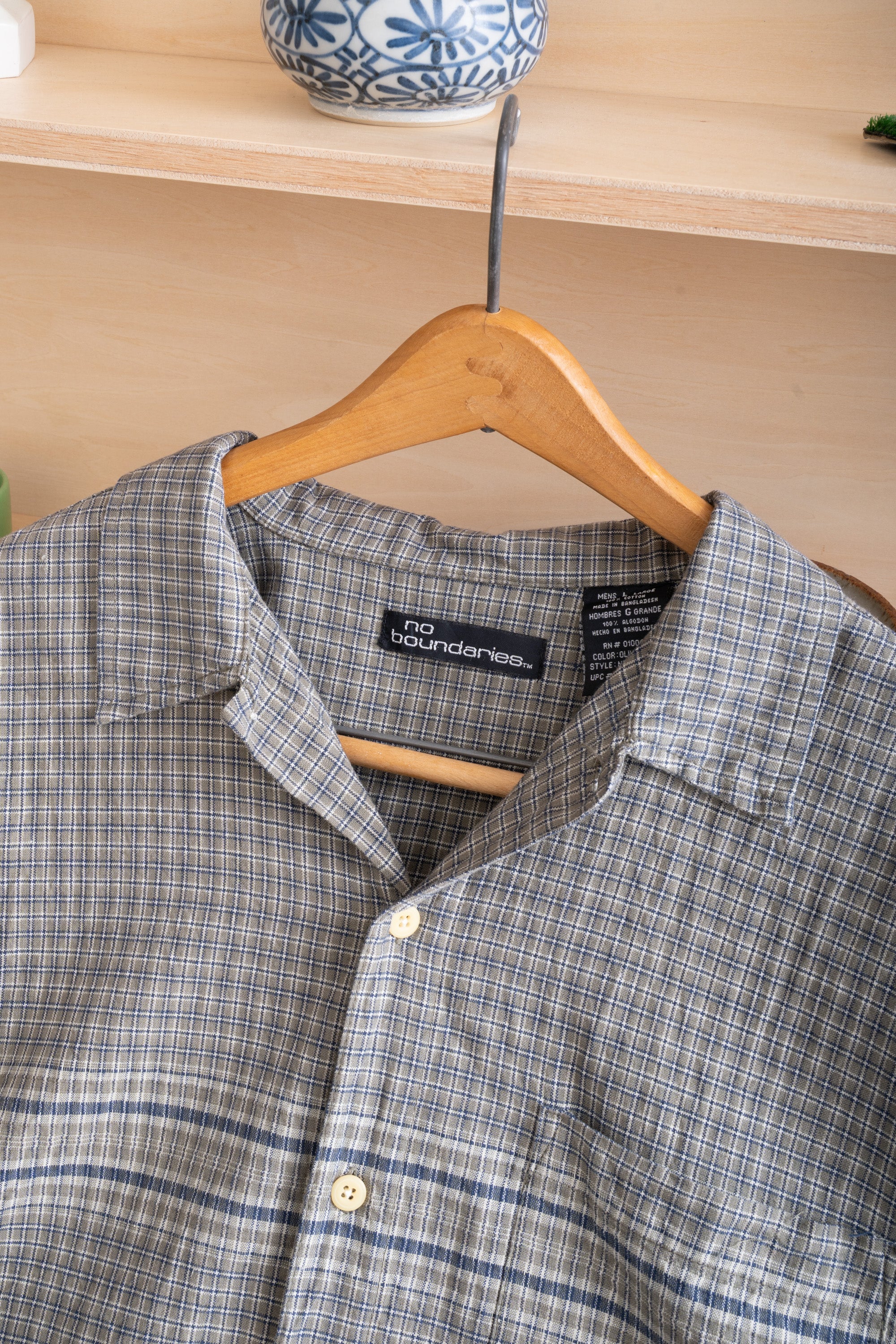 90~00S NO BOUNDARIES CHECK SHIRT