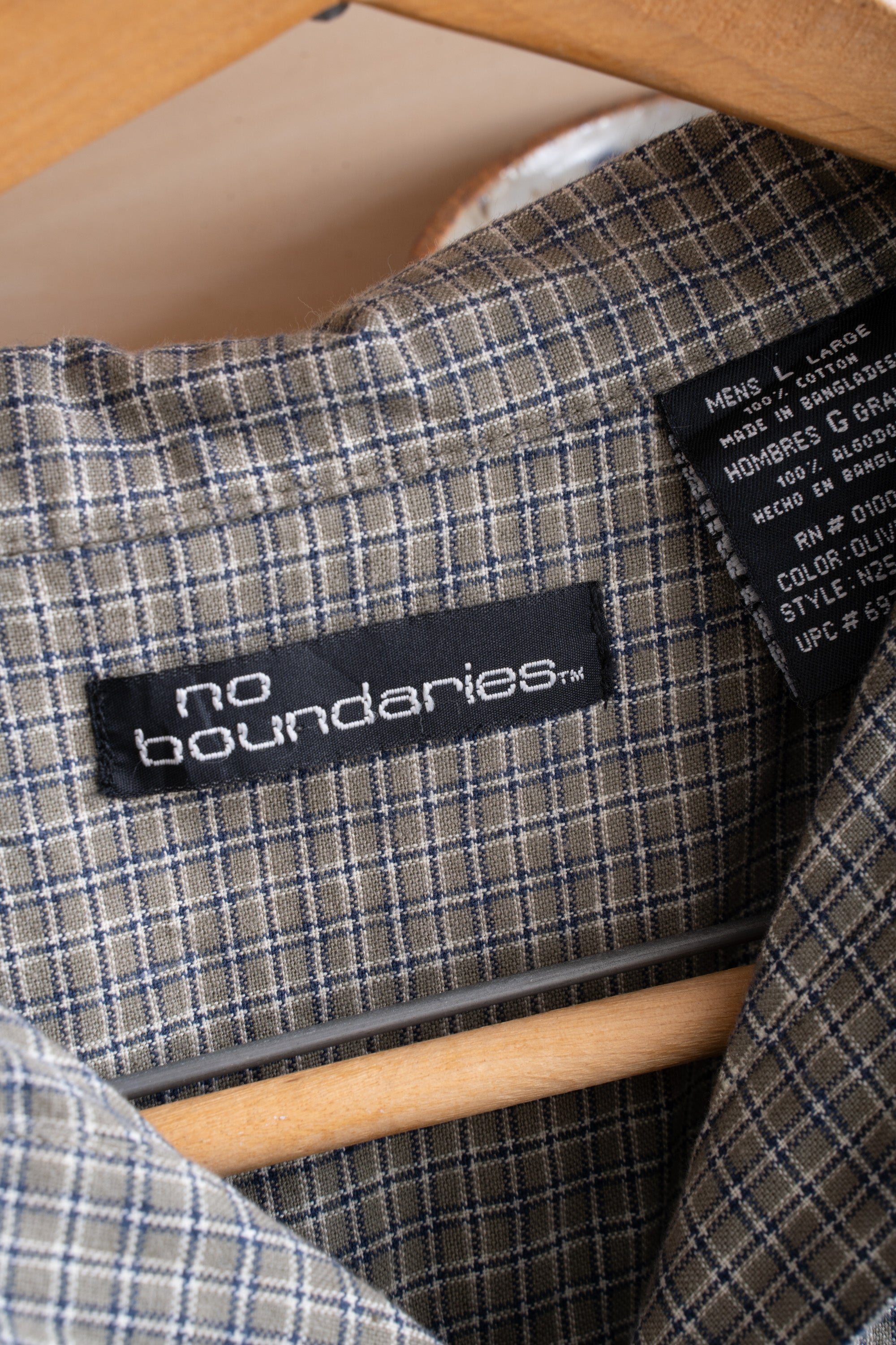 90~00S NO BOUNDARIES CHECK SHIRT