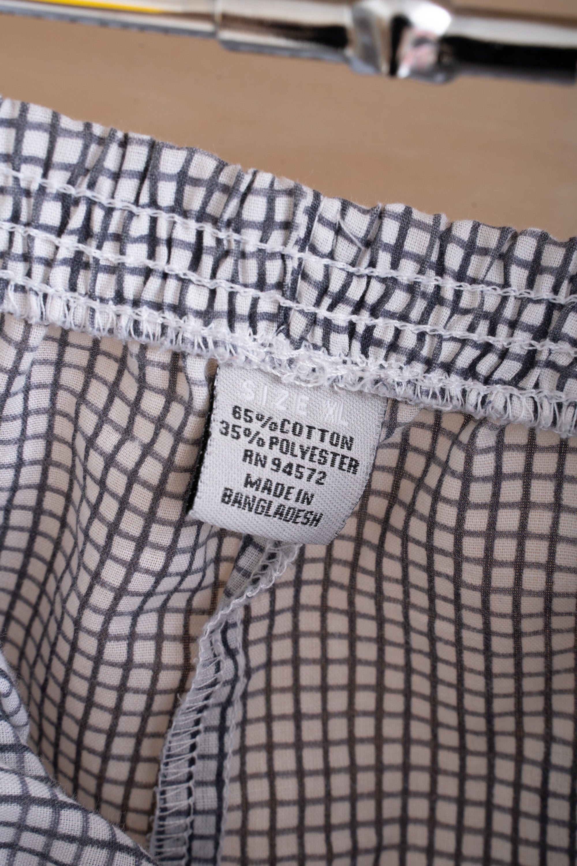 90~00S UNKNOWN BRAND GRID CHECK EASY SHORTS