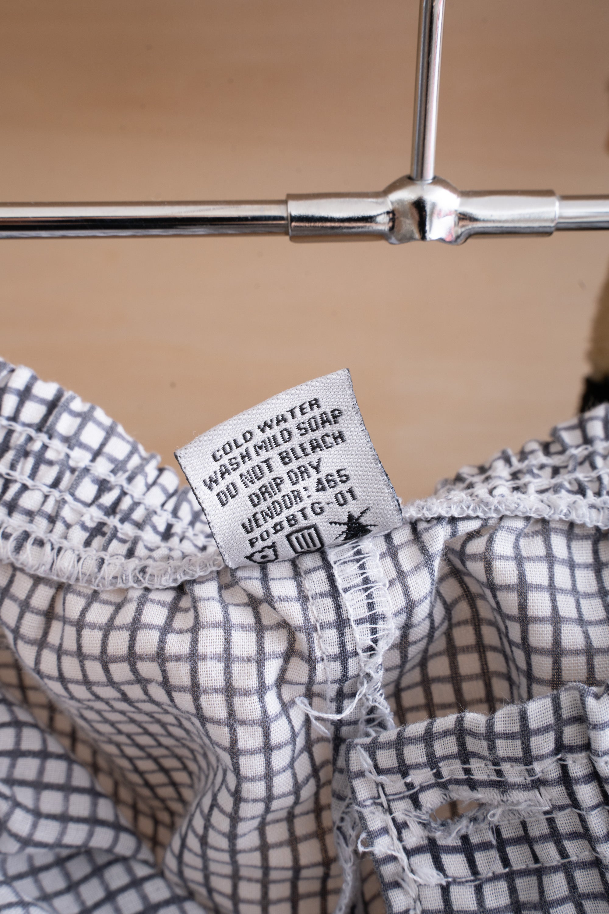 90~00S UNKNOWN BRAND GRID CHECK EASY SHORTS
