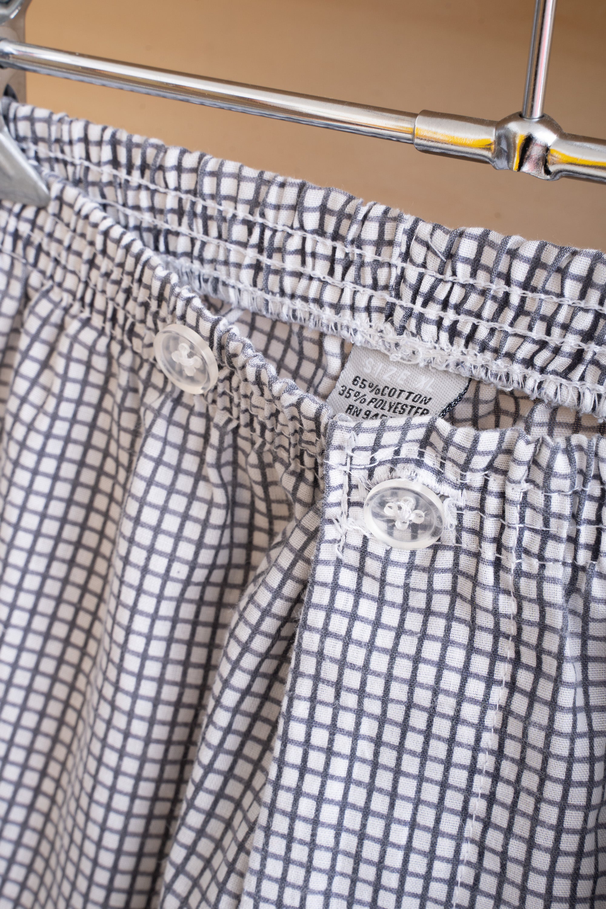 90~00S UNKNOWN BRAND GRID CHECK EASY SHORTS
