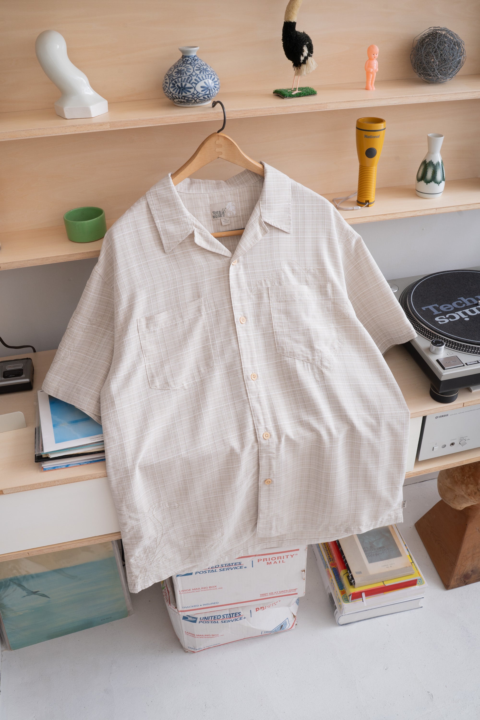 90~00S TOES ON THE NOSE STITCHED CHECK SHIRT