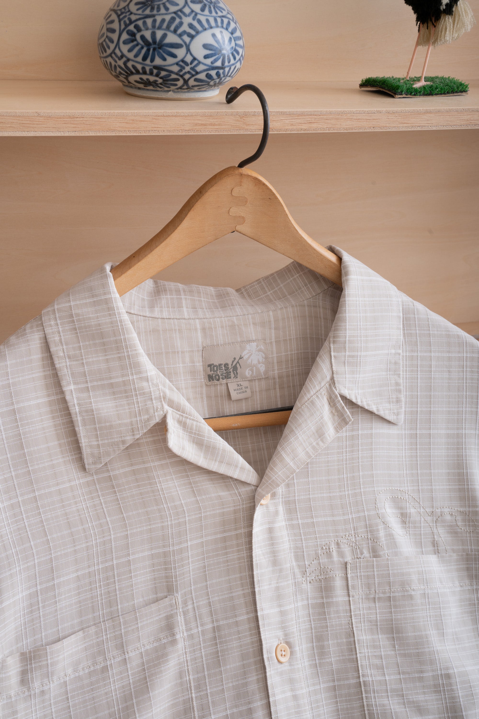 90~00S TOES ON THE NOSE STITCHED CHECK SHIRT