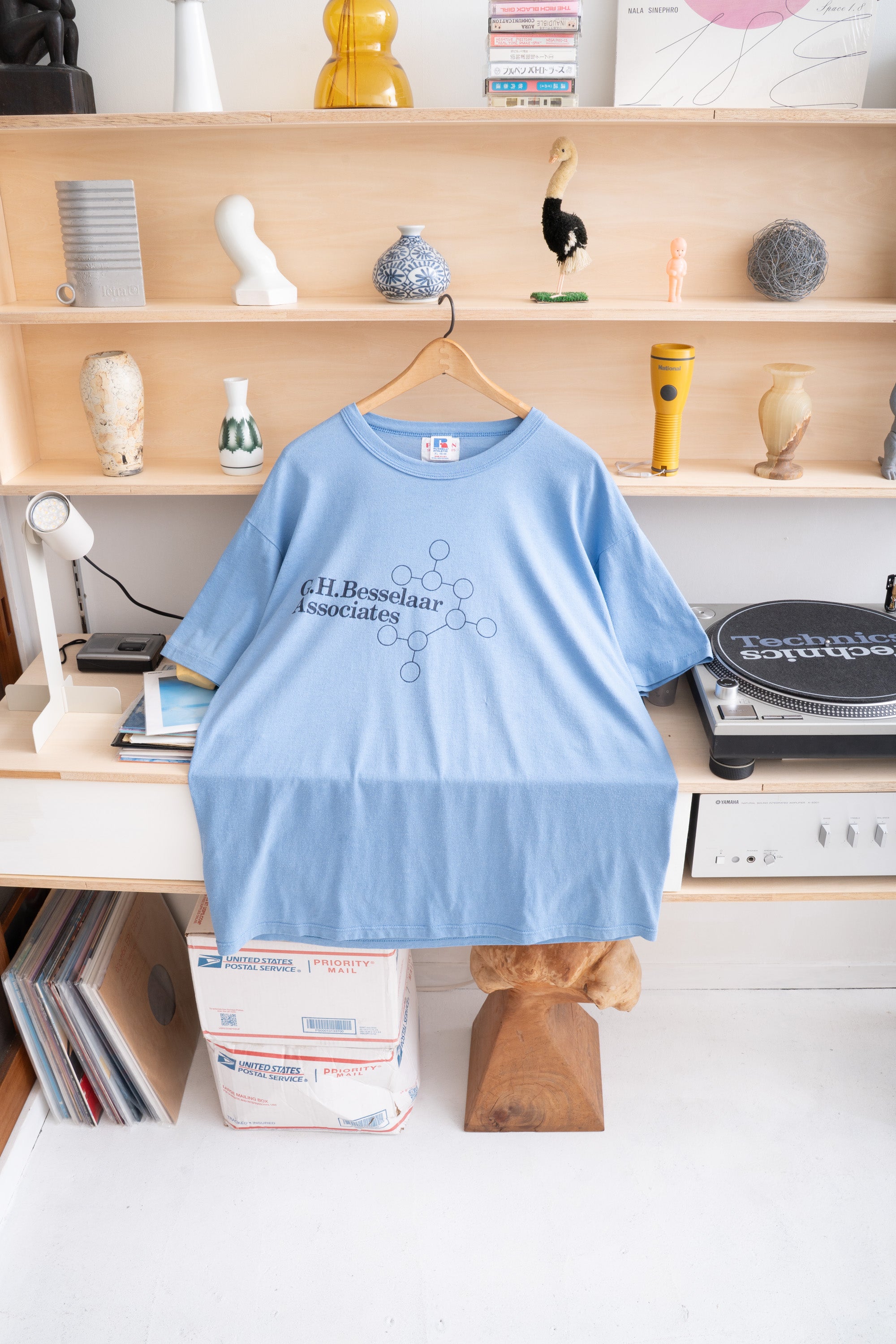 80S MADE IN USA RUSSELL ATHLETIC MOLECULAR STRUCTURE T-SHIRT