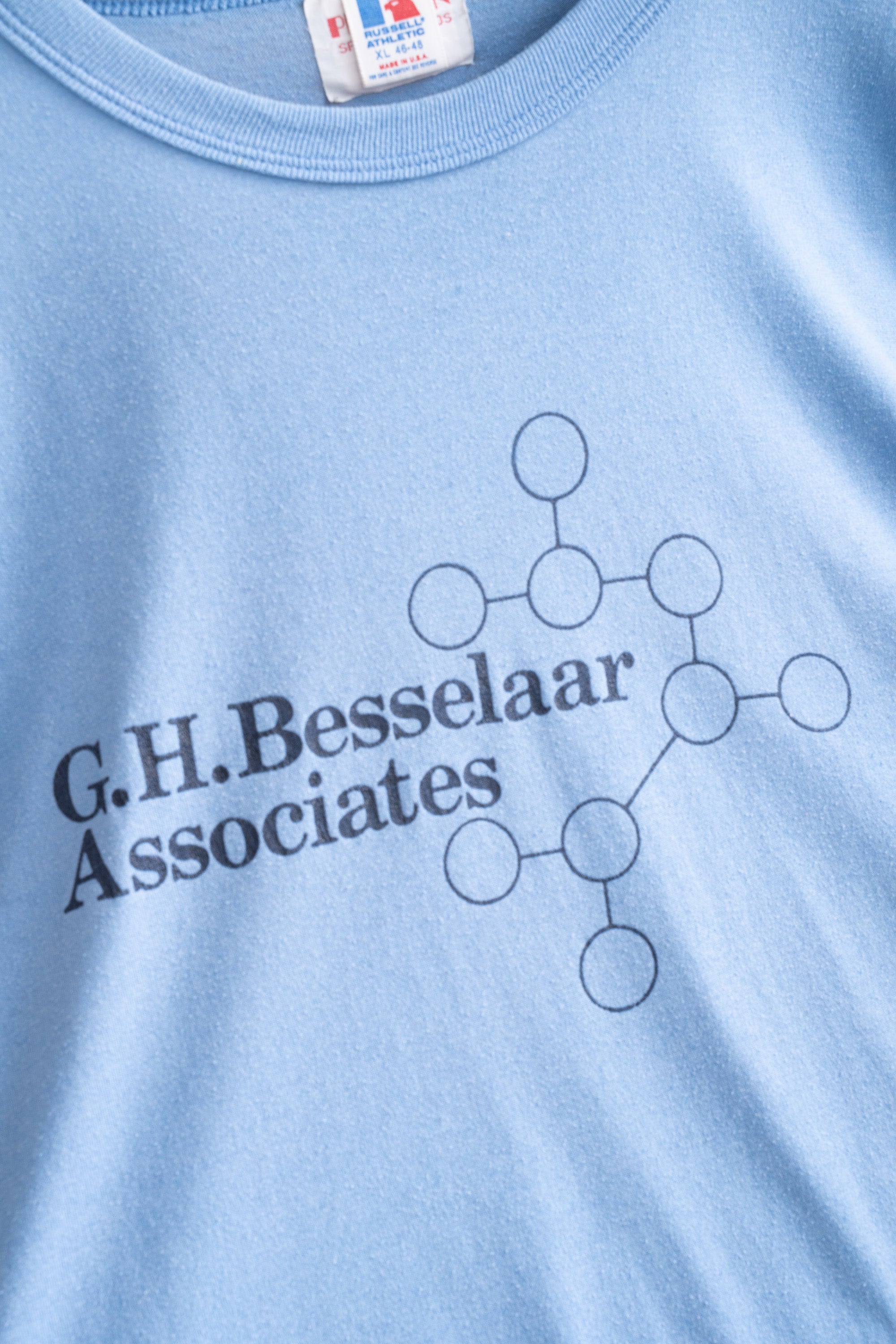 80S MADE IN USA RUSSELL ATHLETIC MOLECULAR STRUCTURE T-SHIRT