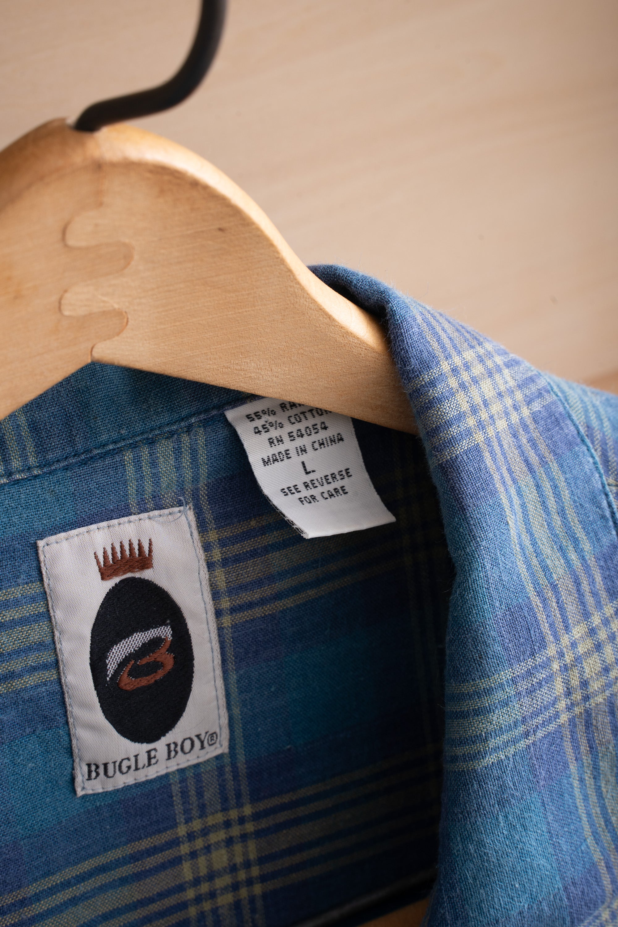 90S BUGLE BOY CHECKED RAMIE SHIRT