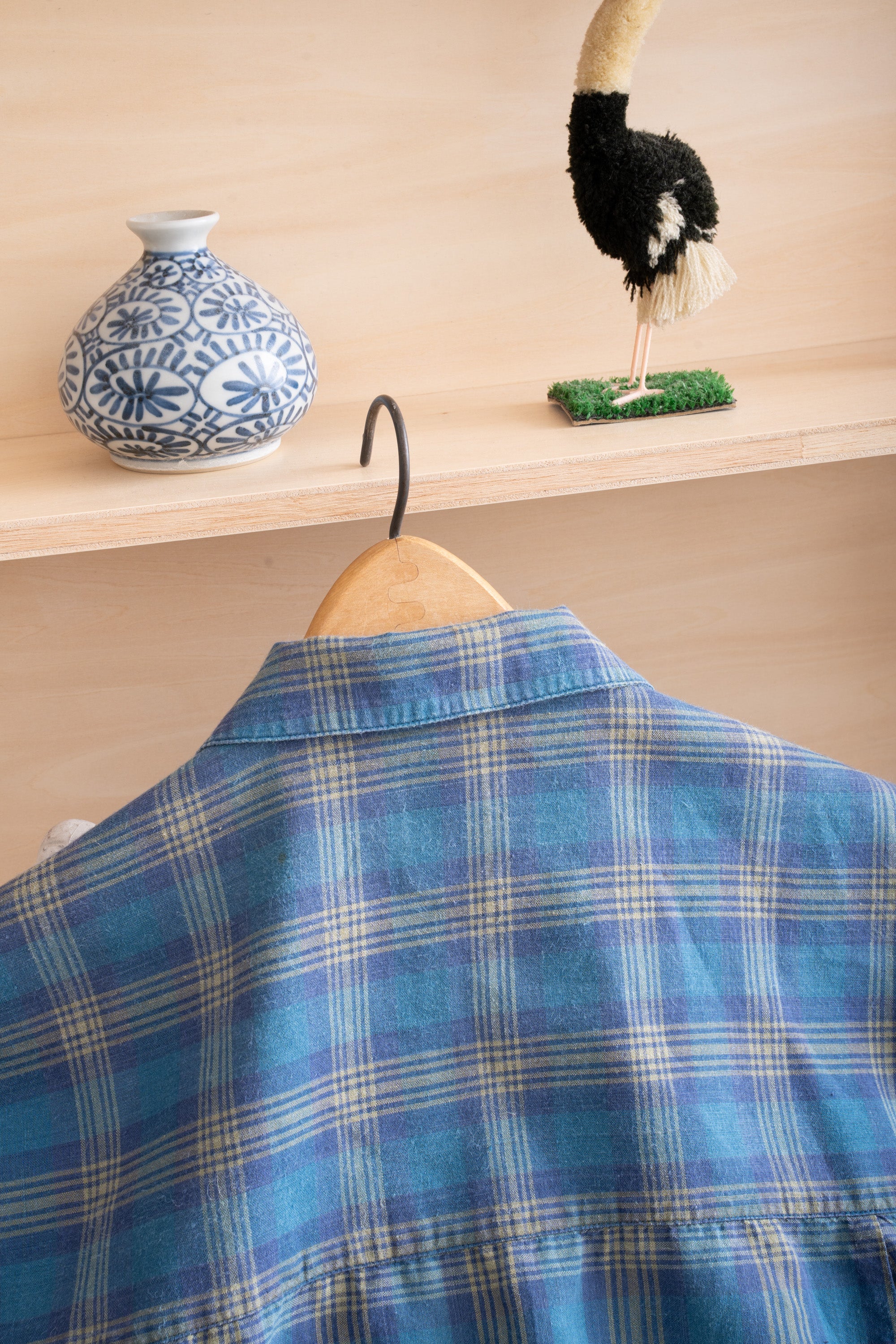 90S BUGLE BOY CHECKED RAMIE SHIRT