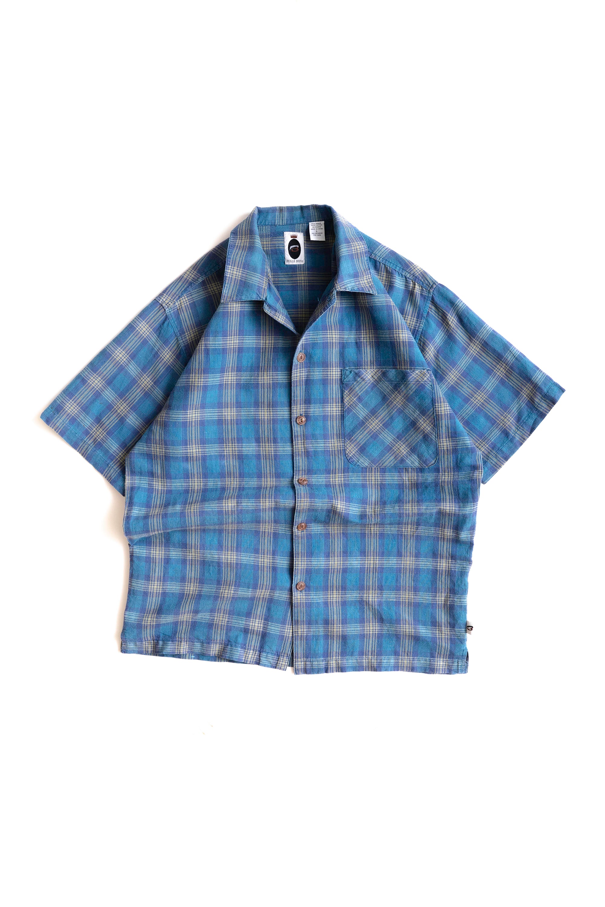 90S BUGLE BOY CHECKED RAMIE SHIRT