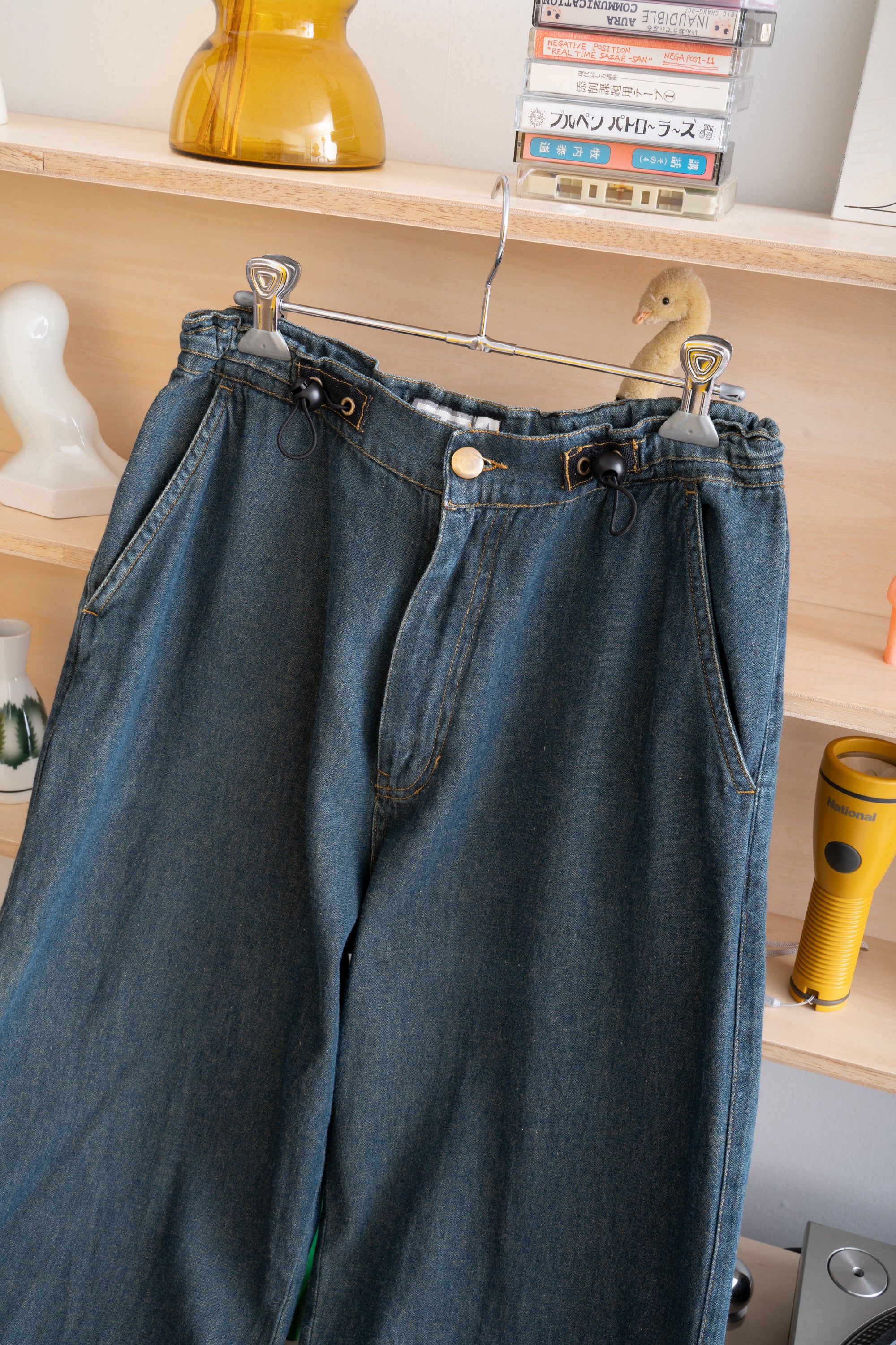 90S TAXI CROPPED DENIM PANTS