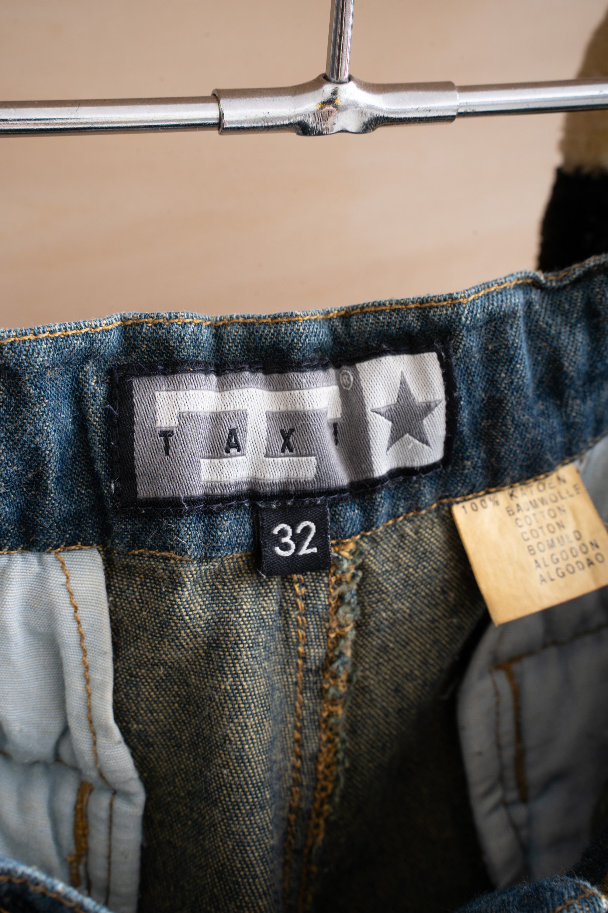 90S TAXI CROPPED DENIM PANTS