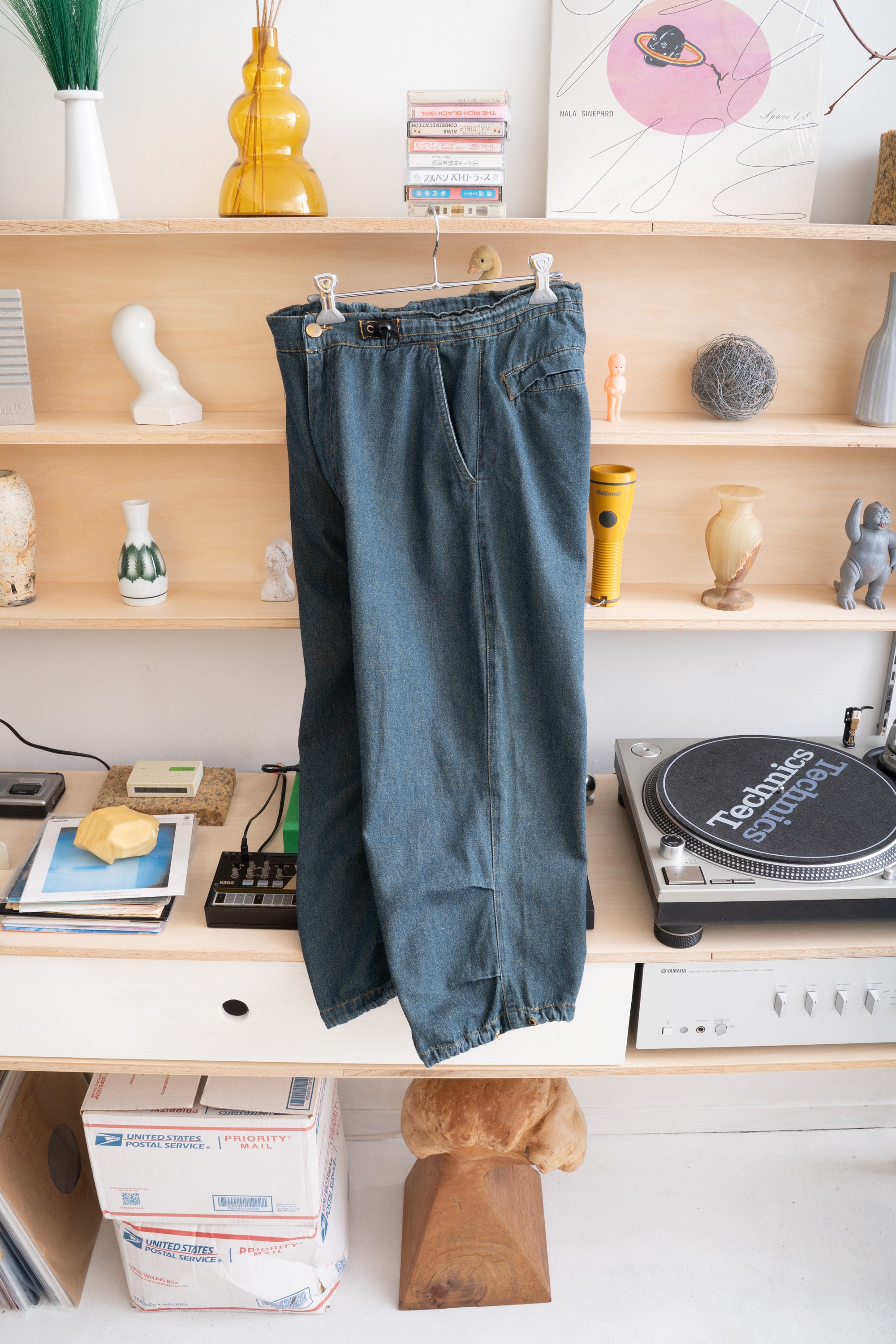 90S TAXI CROPPED DENIM PANTS