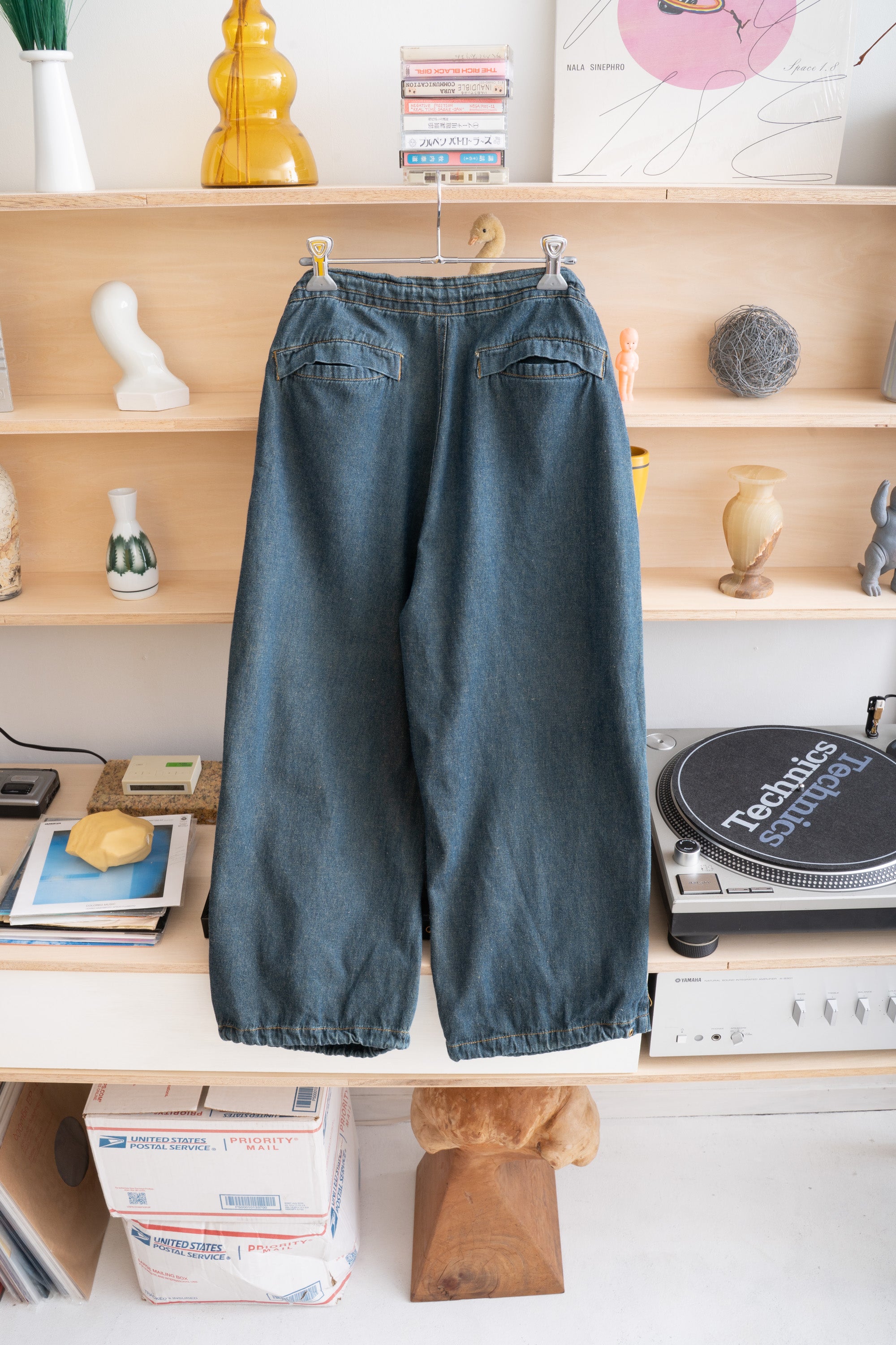 90S TAXI CROPPED DENIM PANTS