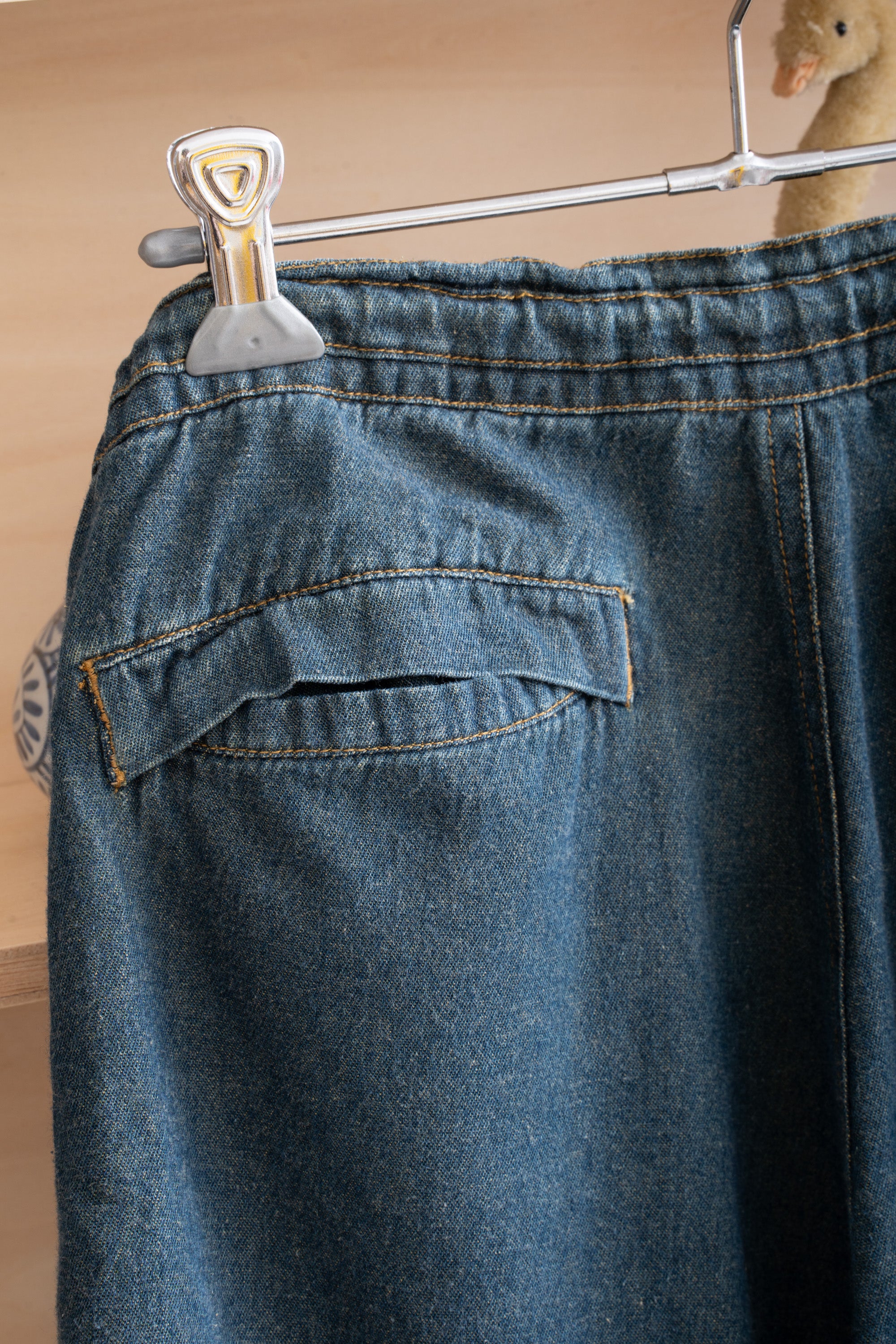 90S TAXI CROPPED DENIM PANTS