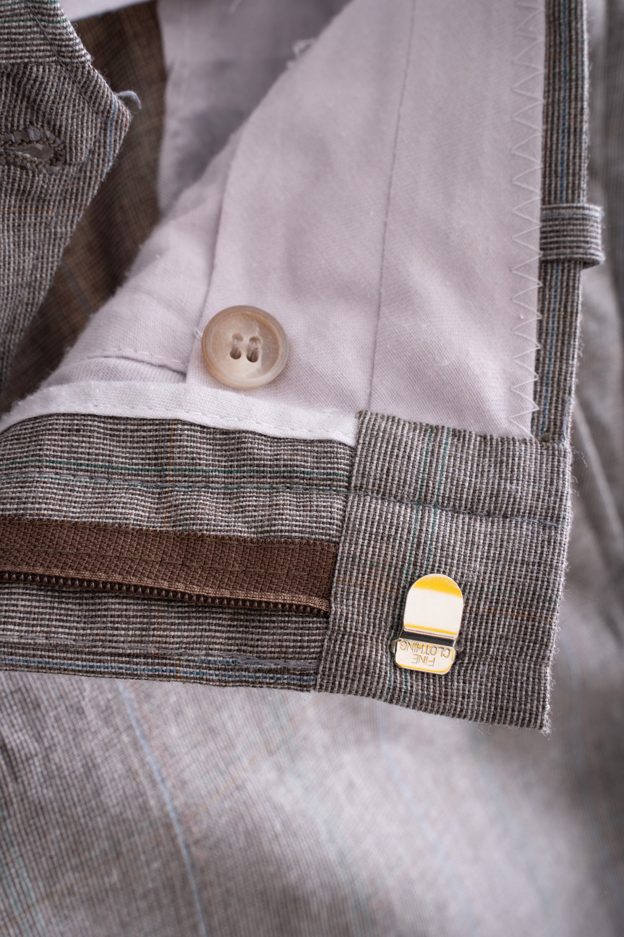 80~90S UNKNOWN BRAND CHECKED SLACKS